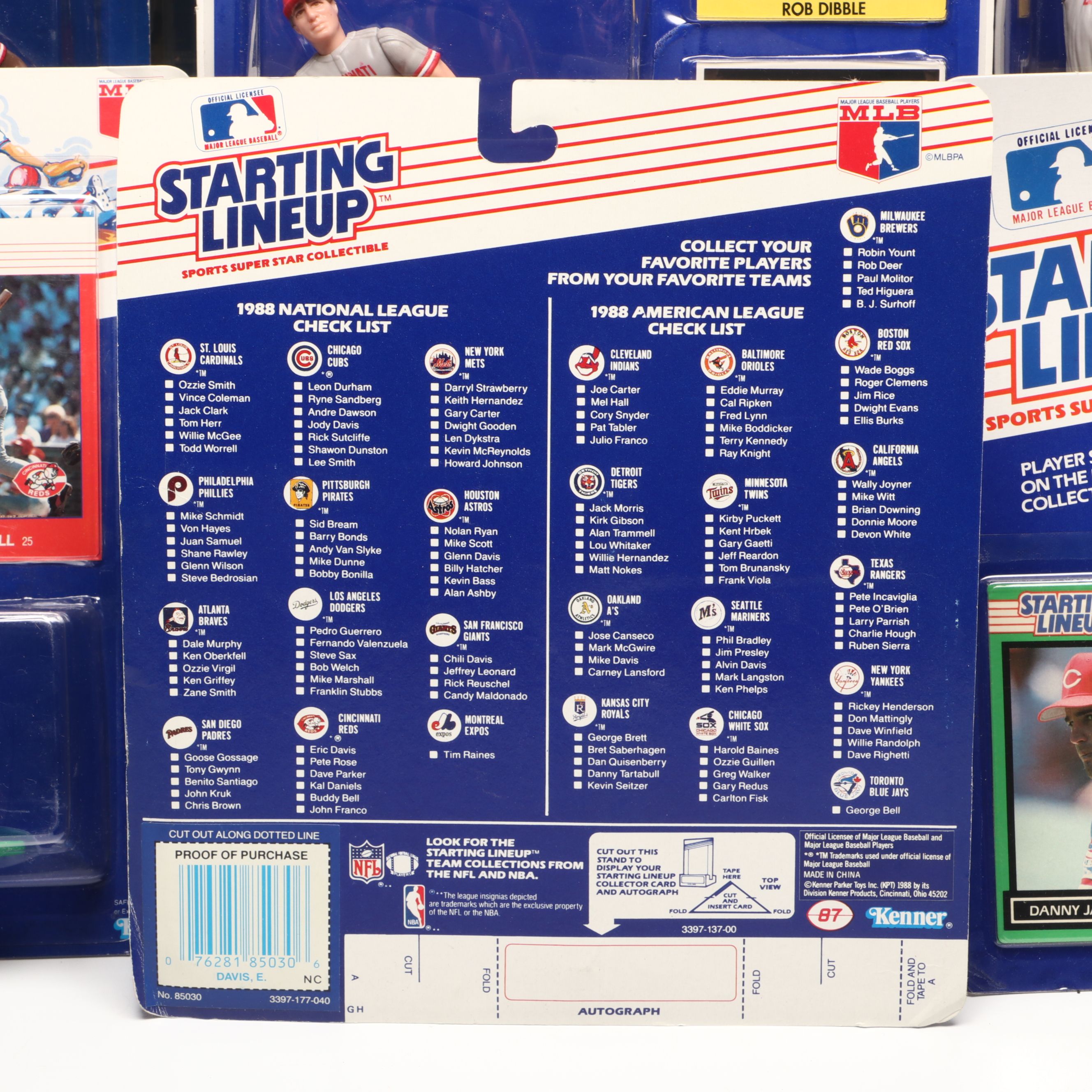 Starting Lineup Pete Rose, Chris Sabo and More Cincinnati Reds Action Figures