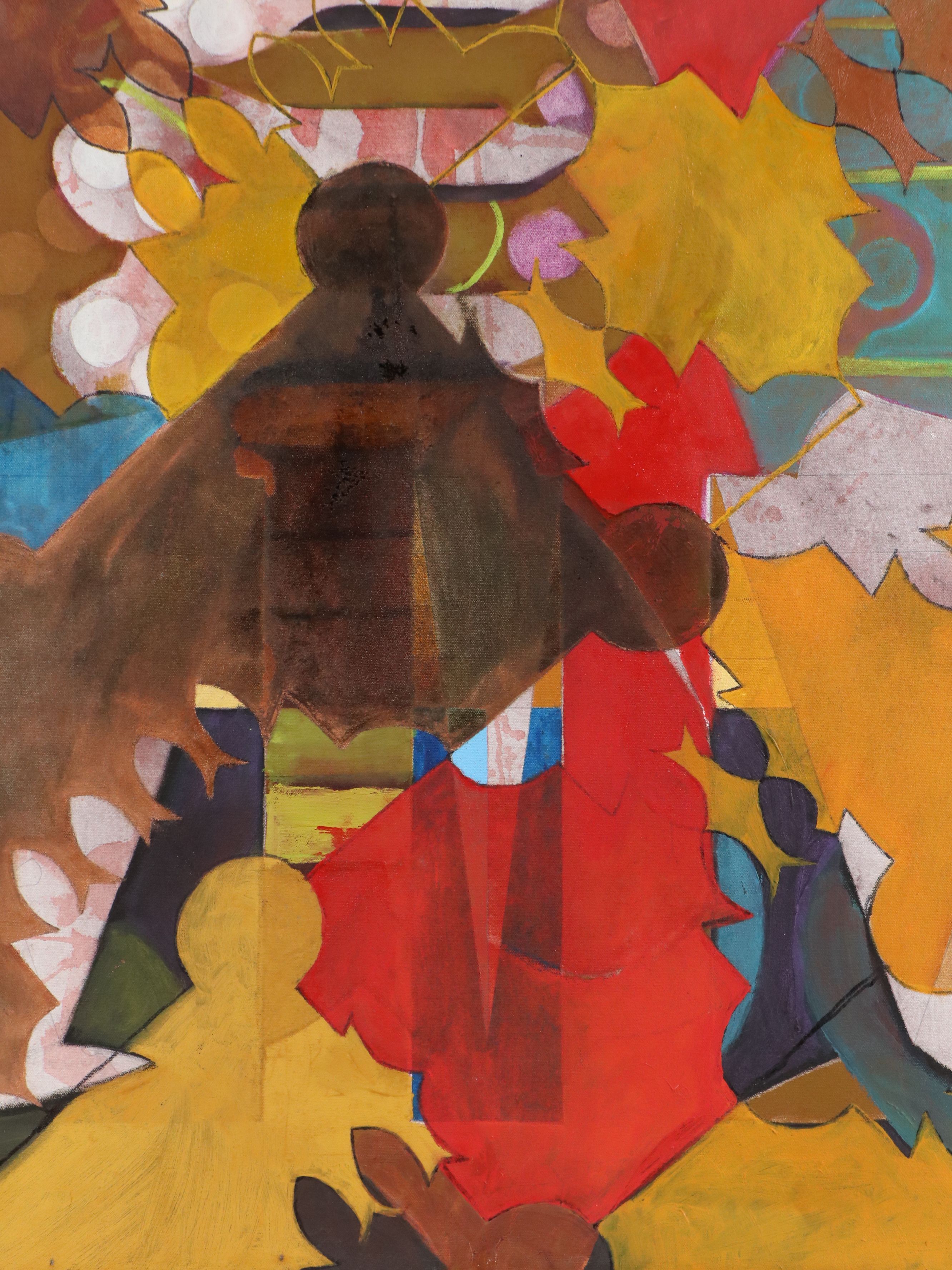 Chris Hoeting Abstract Acrylic Painting, 21st Century