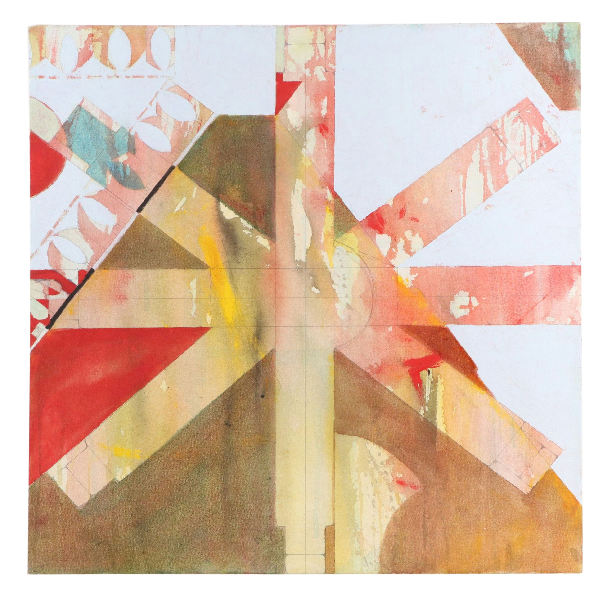 Chris Hoeting Abstract Acrylic Painting, 21st Century