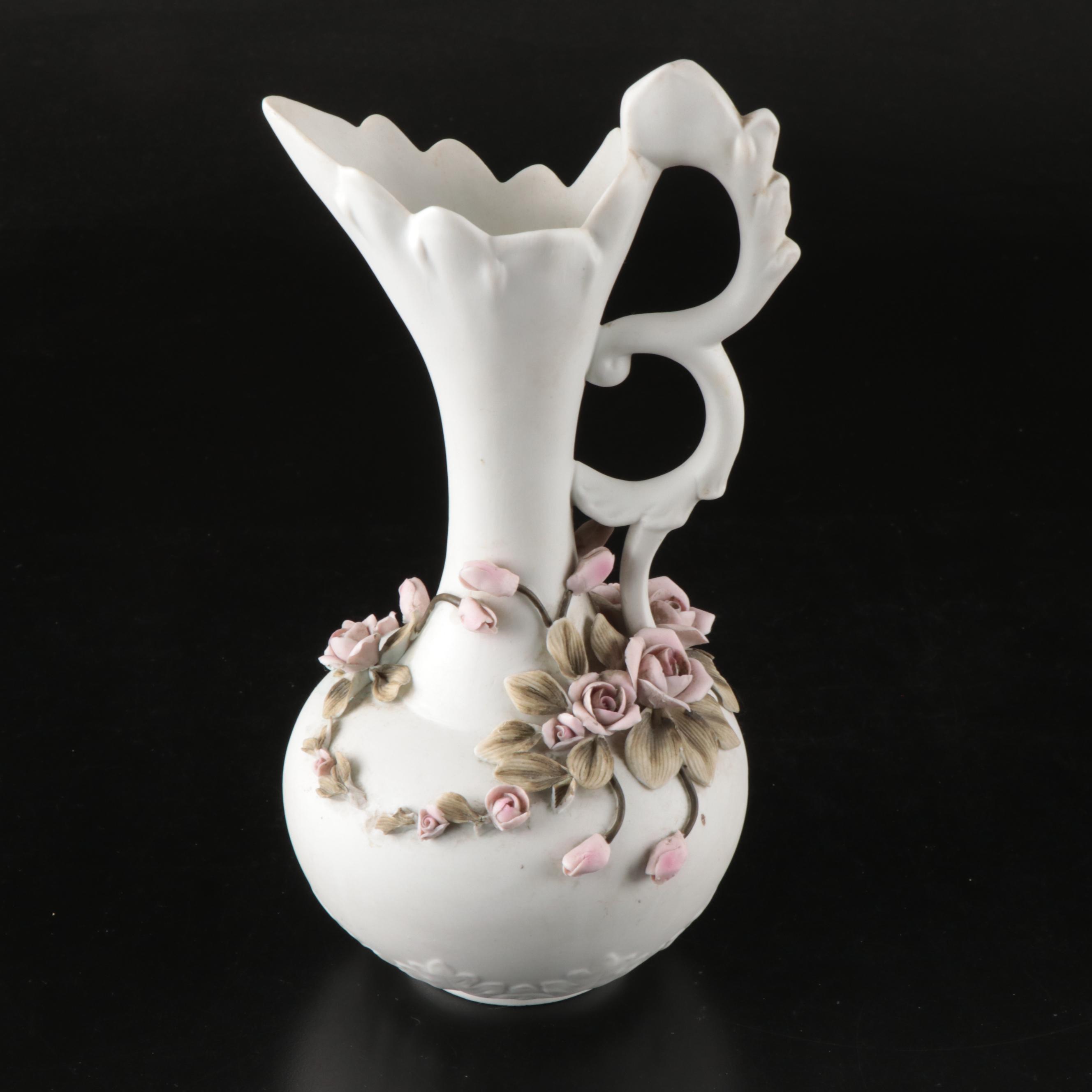 Nuova Capodimonte Seashell Porcelain Dish with Inarco Planter and Other Decor