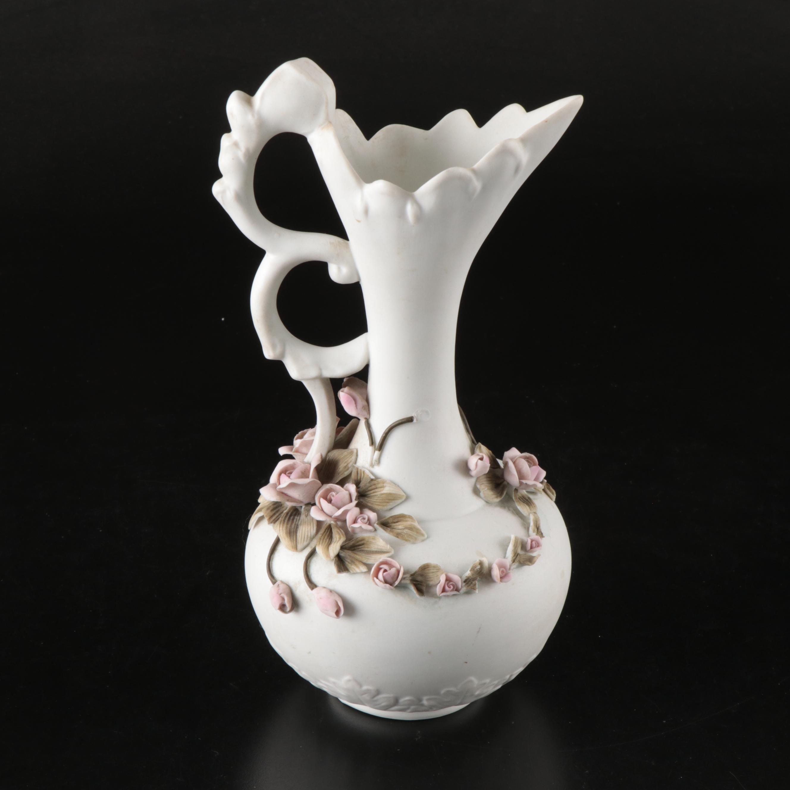 Nuova Capodimonte Seashell Porcelain Dish with Inarco Planter and Other Decor