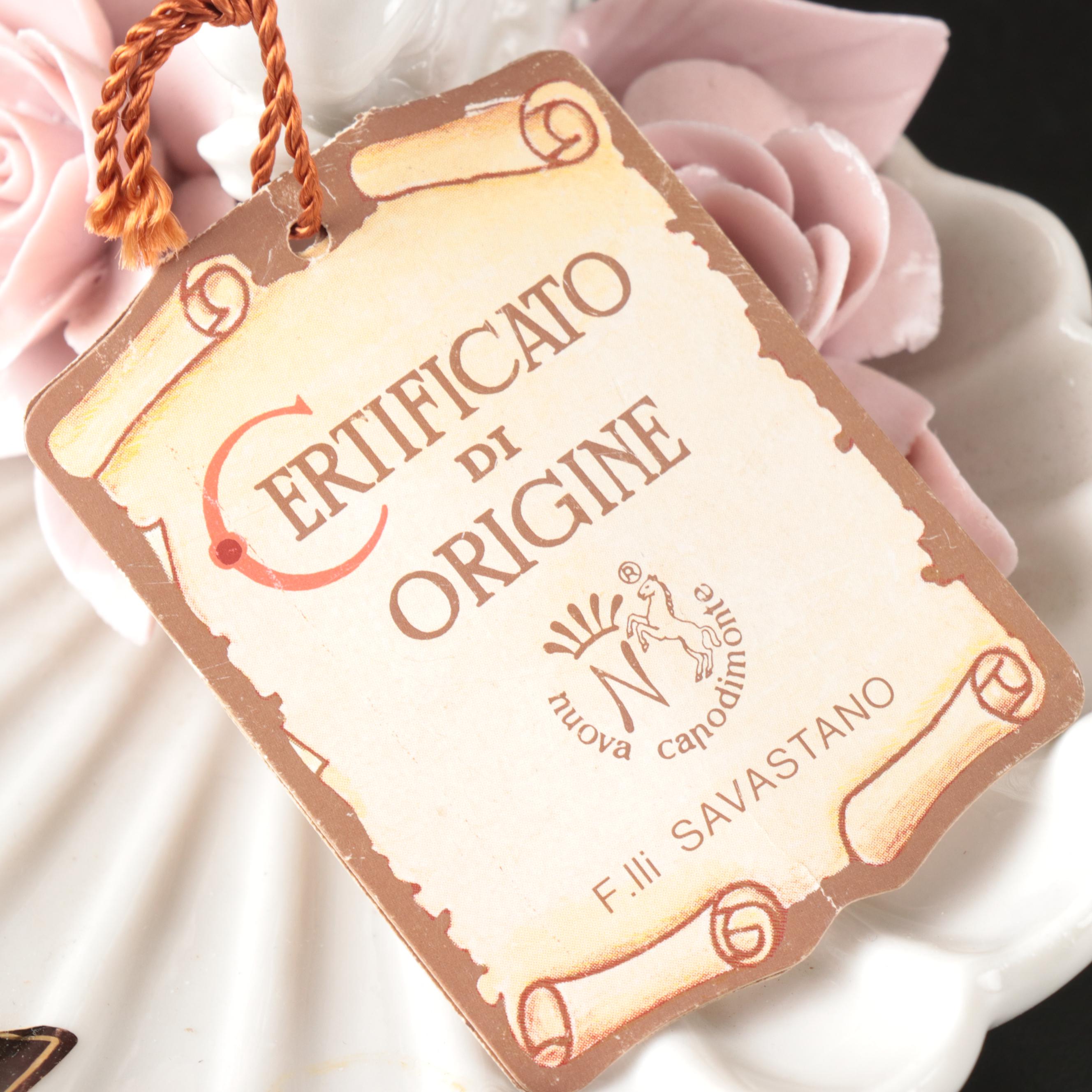 Nuova Capodimonte Seashell Porcelain Dish with Inarco Planter and Other Decor