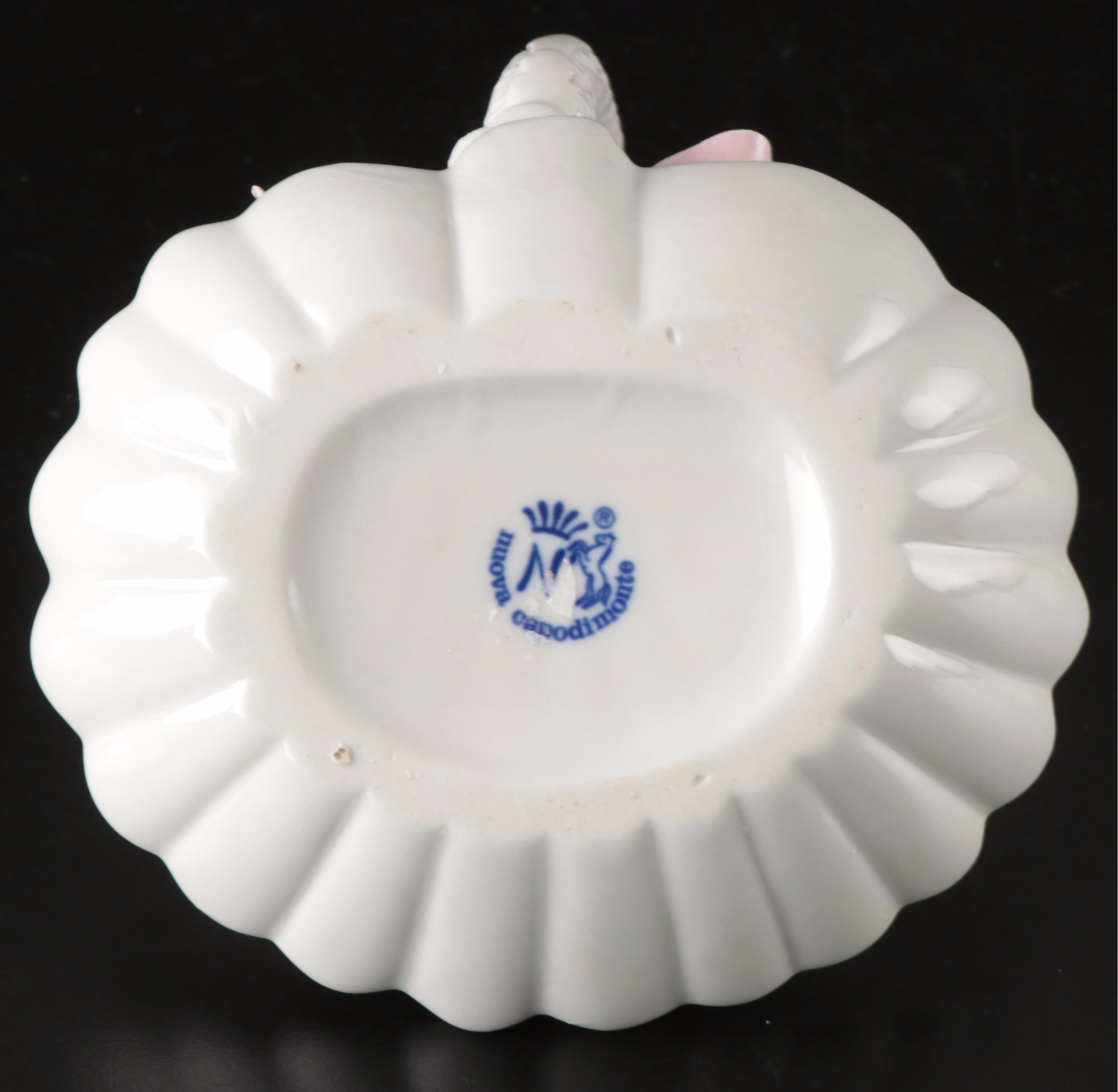 Nuova Capodimonte Seashell Porcelain Dish with Inarco Planter and Other Decor