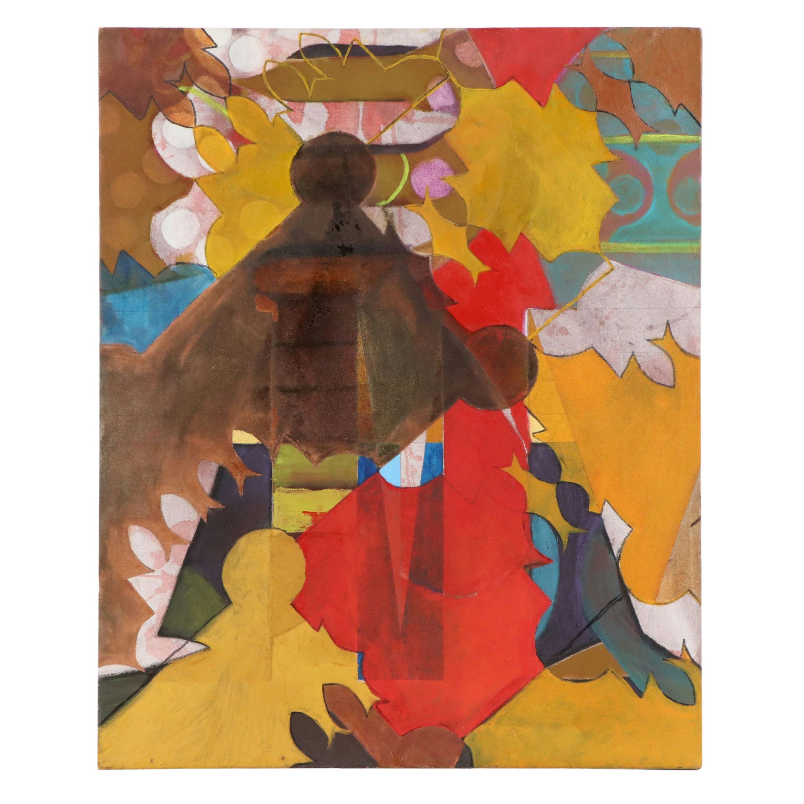 Chris Hoeting Abstract Acrylic Painting, 21st Century