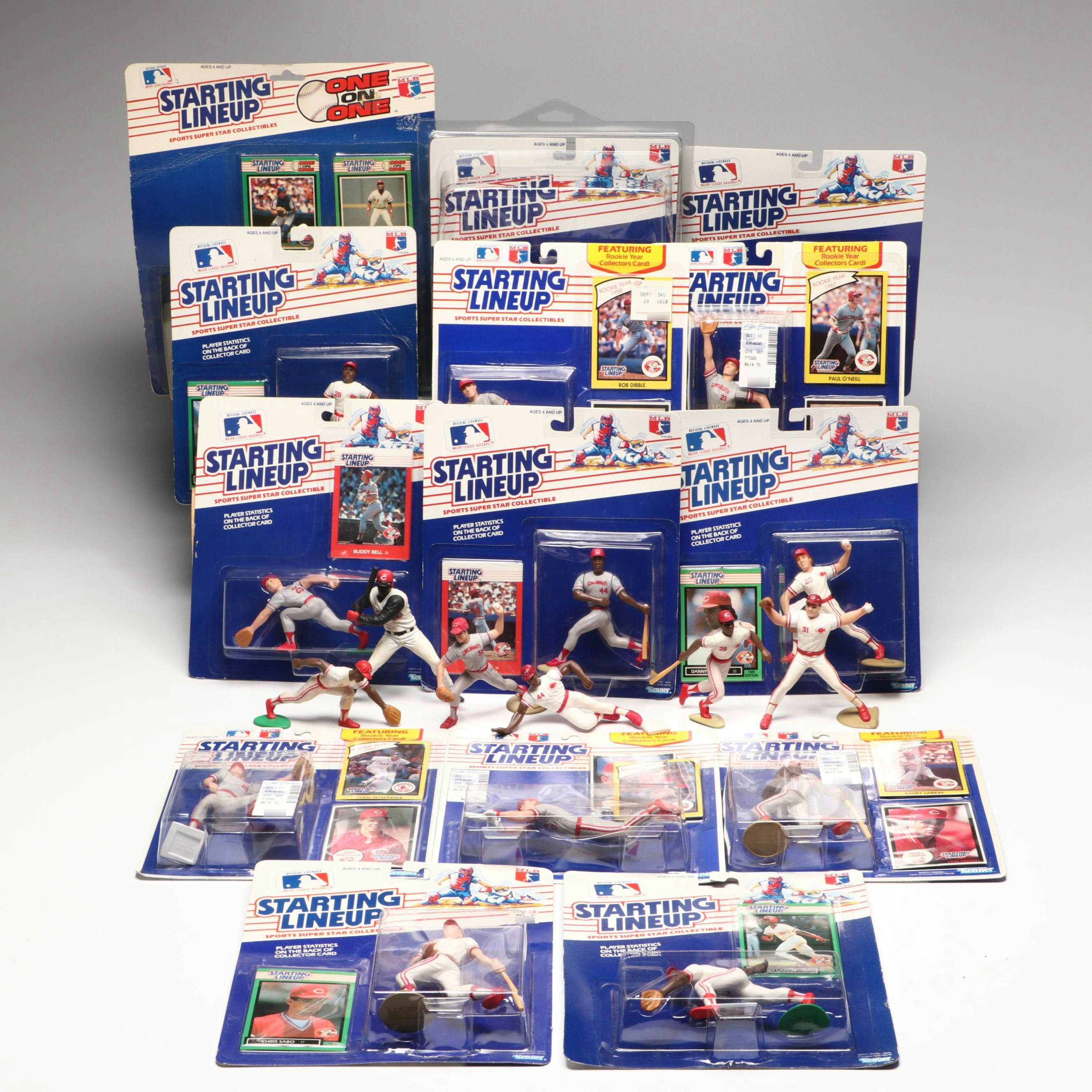 Starting Lineup Pete Rose, Chris Sabo and More Cincinnati Reds Action Figures