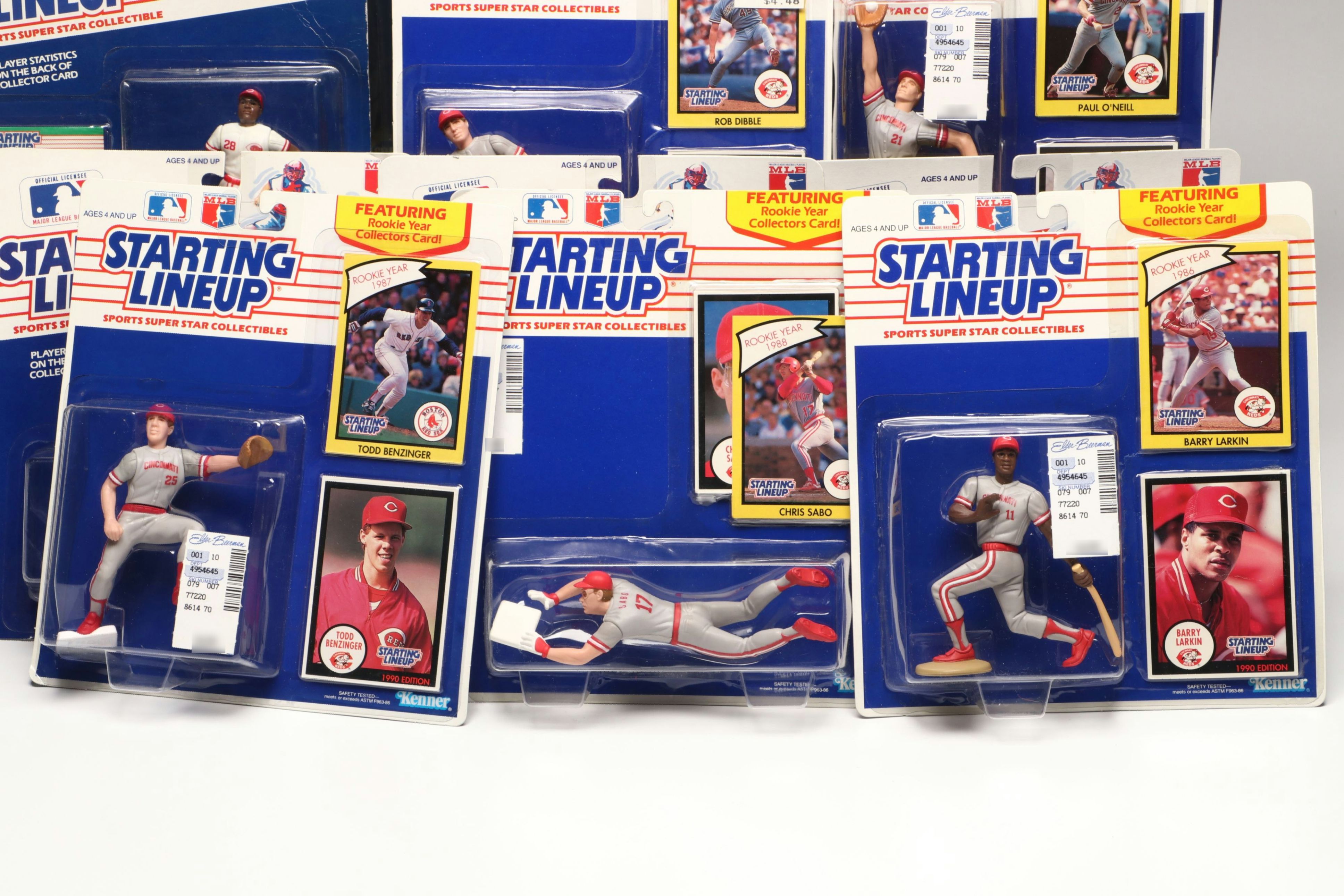 Starting Lineup Pete Rose, Chris Sabo and More Cincinnati Reds Action Figures