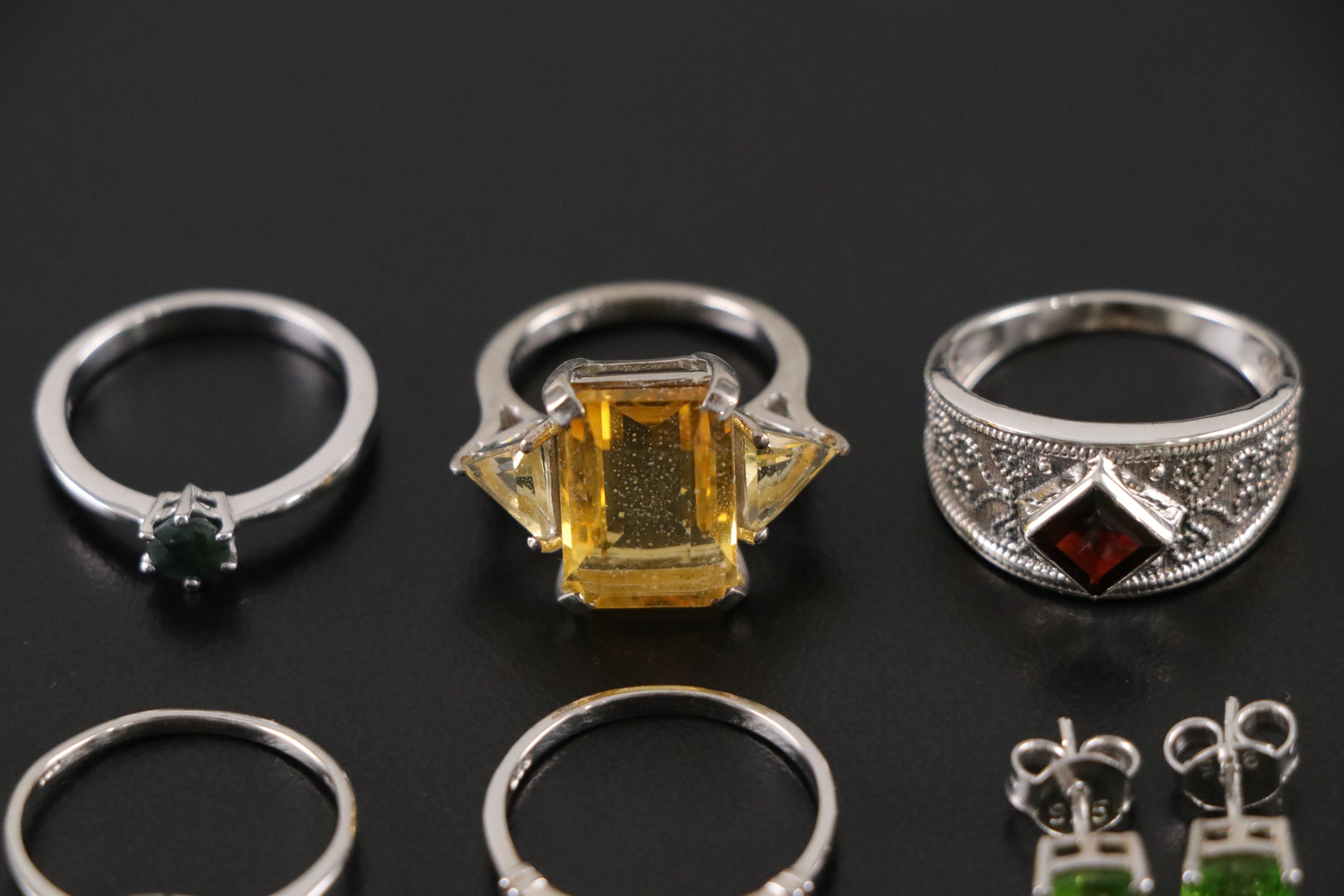 14 Assorted Sterling Silver Necklaces, Earrings and Pendants