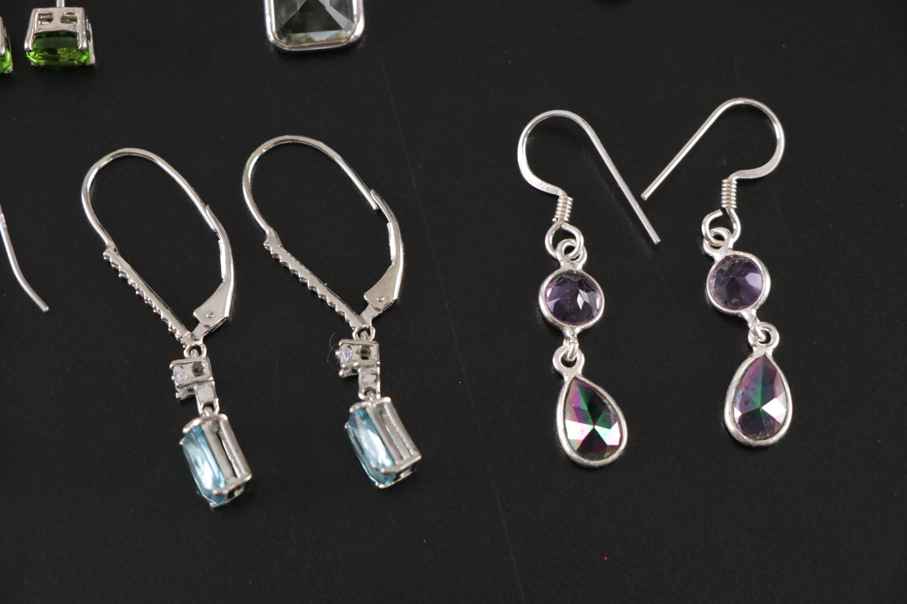 14 Assorted Sterling Silver Necklaces, Earrings and Pendants