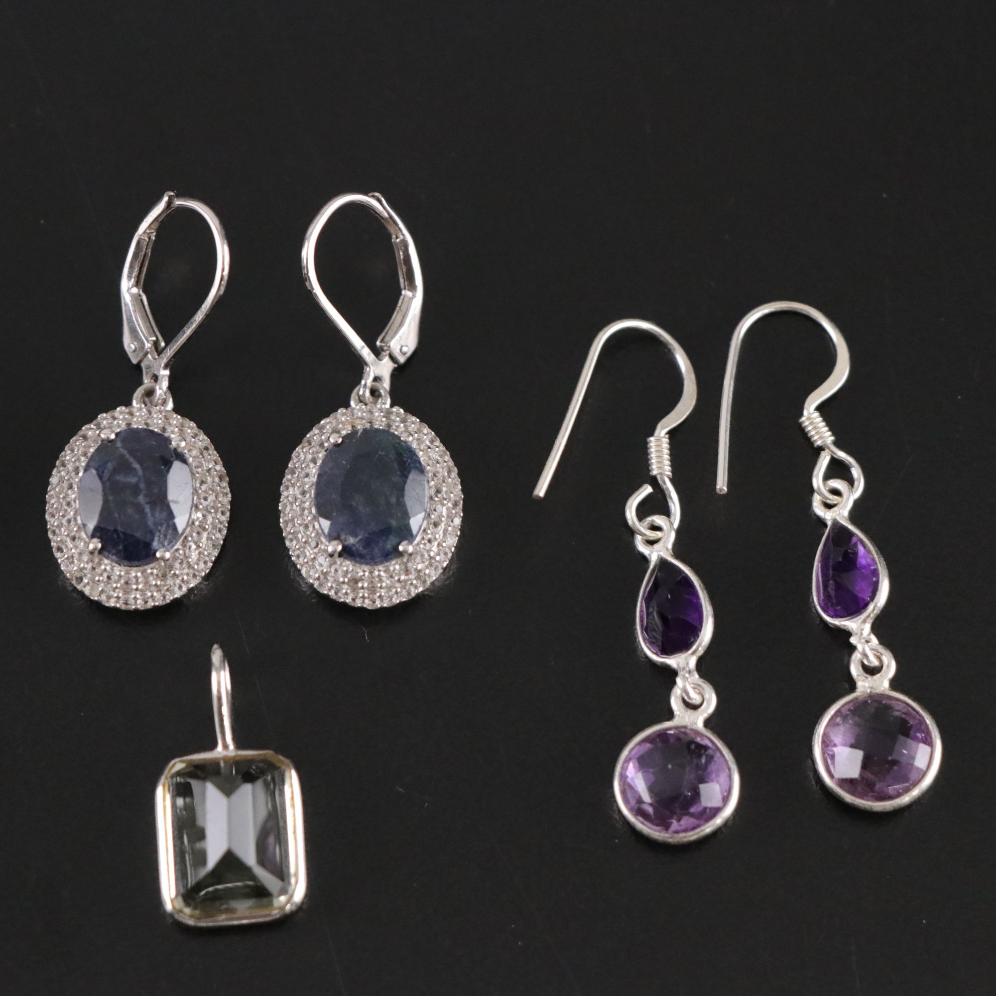 14 Assorted Sterling Silver Necklaces, Earrings and Pendants