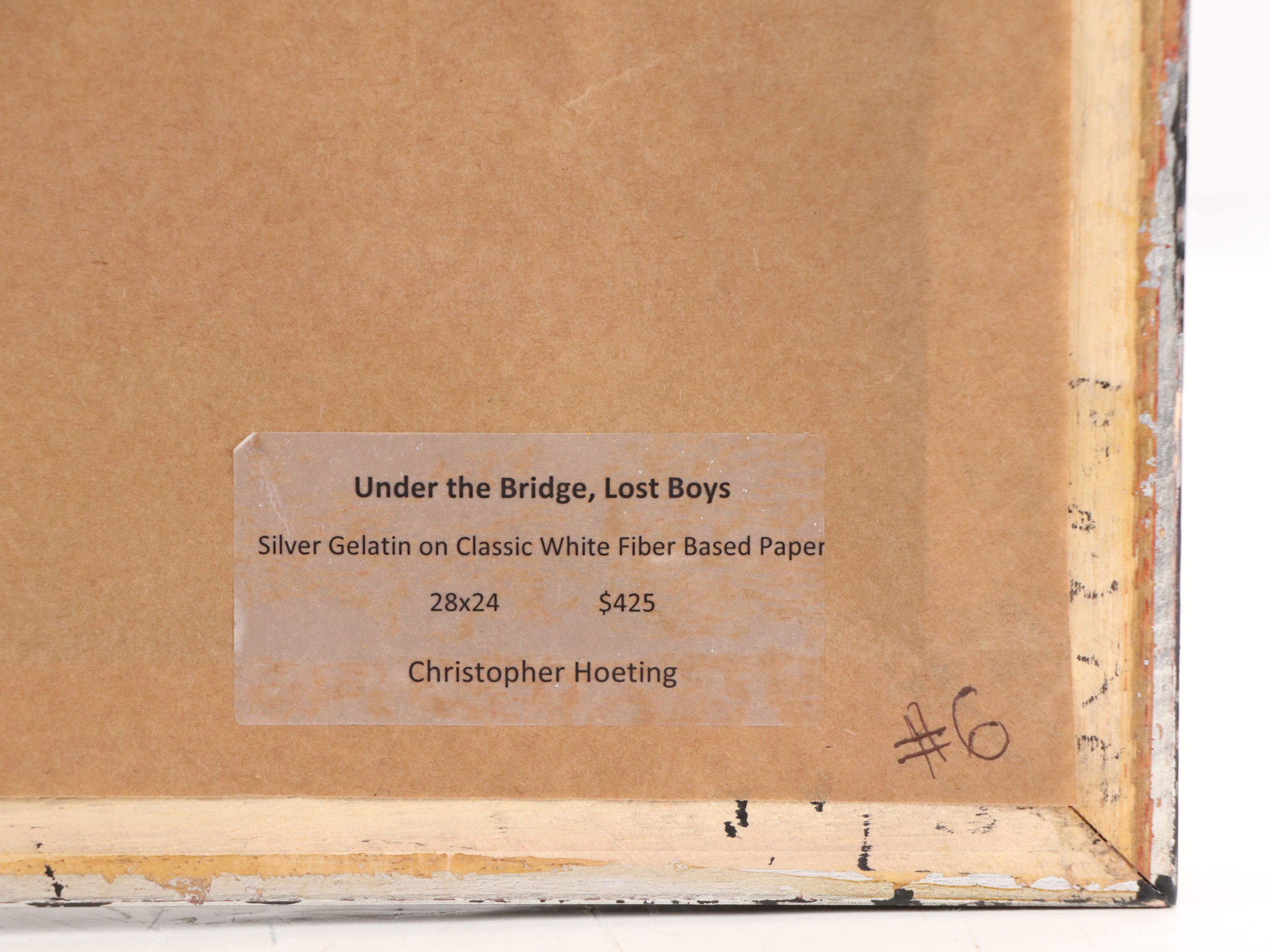 Chris Hoeting Silver Gelatin Photograph "Under the Bridge, Lost Boys," 21st C.