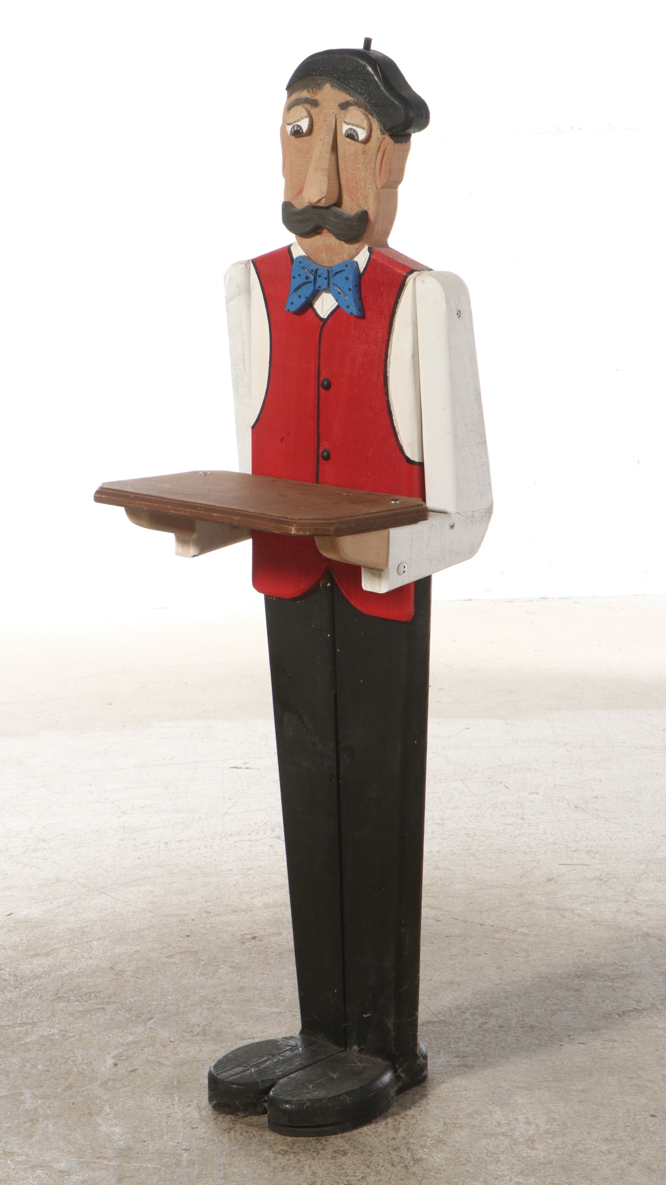 Woodendipity Artist Signed Wooden Silent Butler, 1996