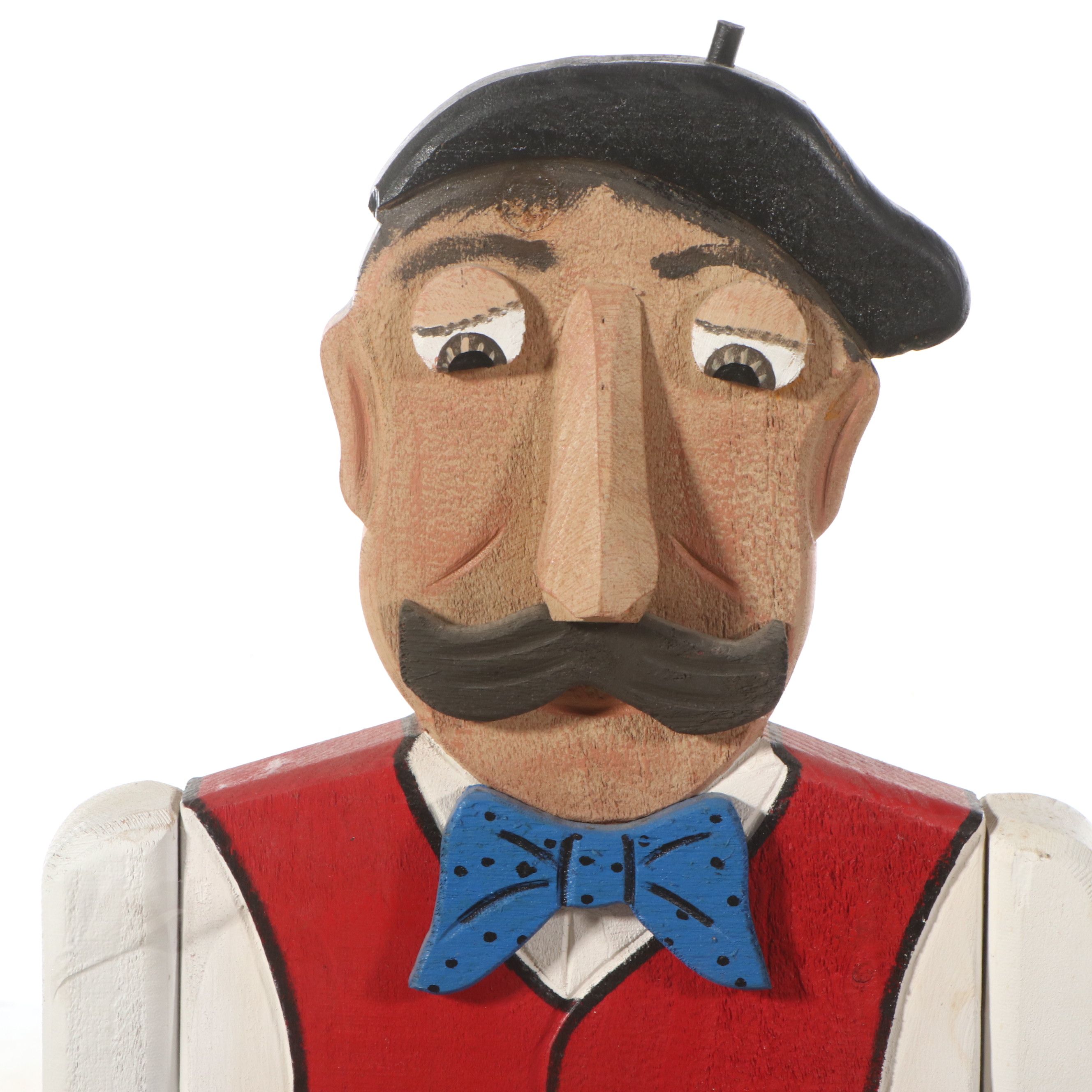 Woodendipity Artist Signed Wooden Silent Butler, 1996