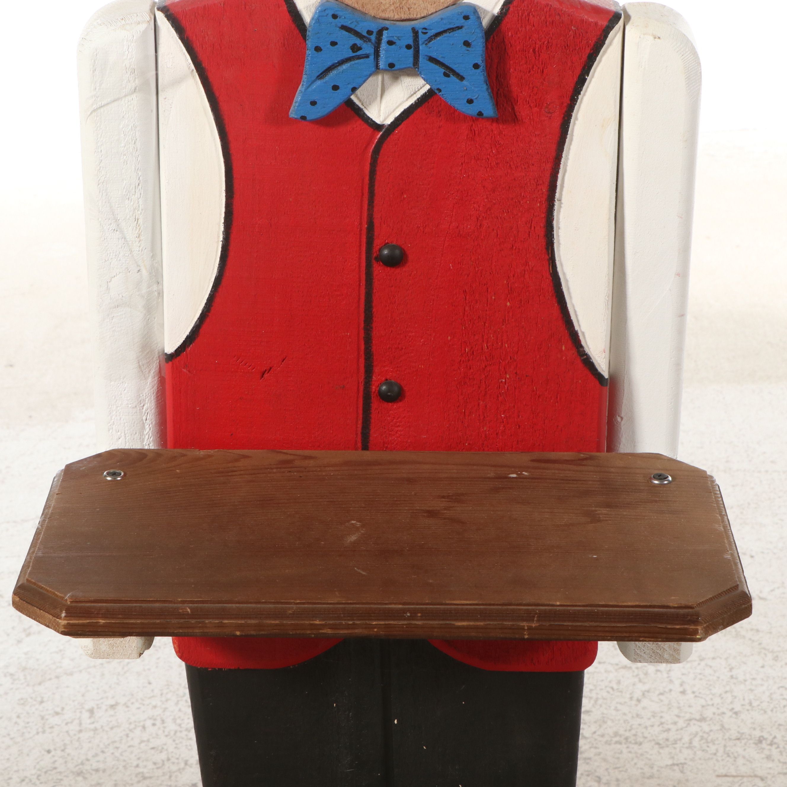 Woodendipity Artist Signed Wooden Silent Butler, 1996