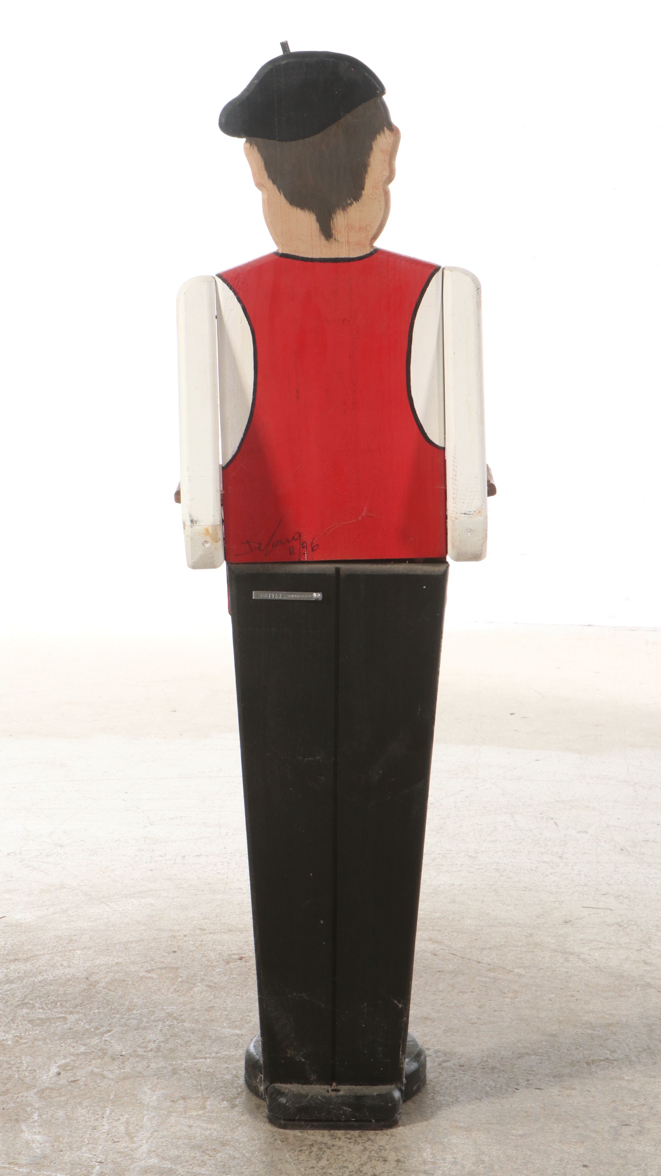 Woodendipity Artist Signed Wooden Silent Butler, 1996