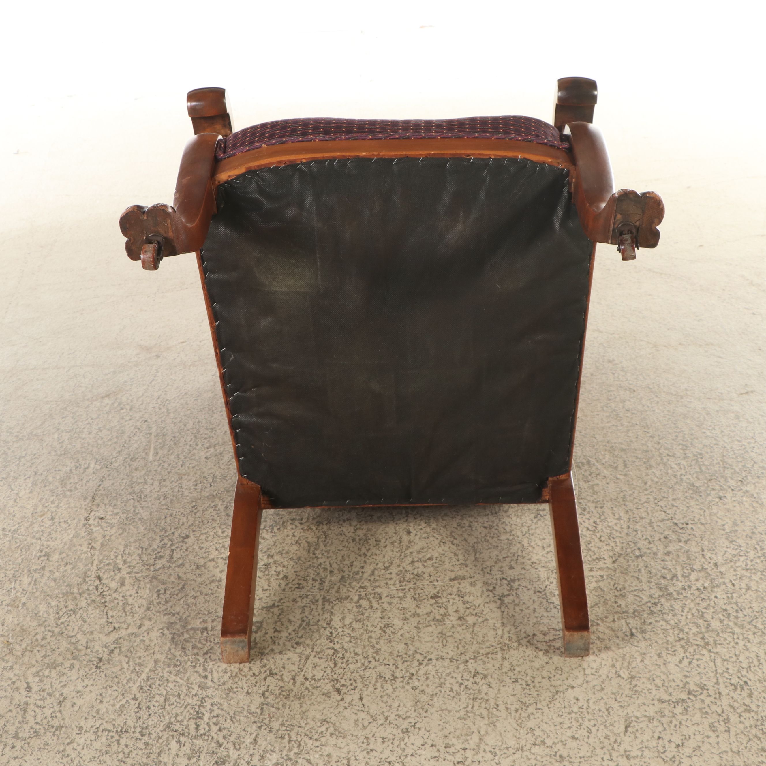 Pair of Victorian Style Carved Wood Throne Chairs