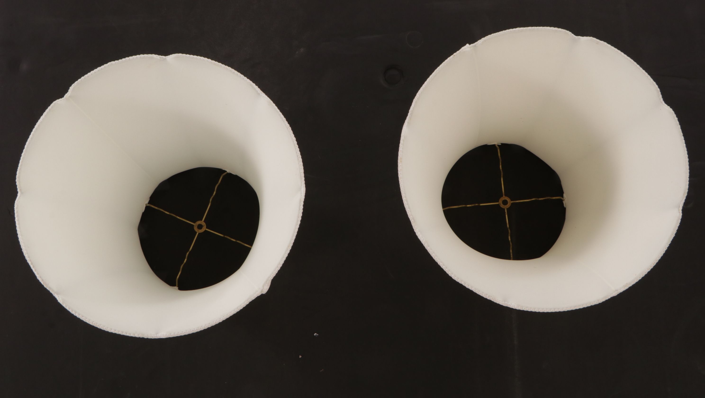 Cut Glass Mantle Luster Table Lamps with Hanging Prisms