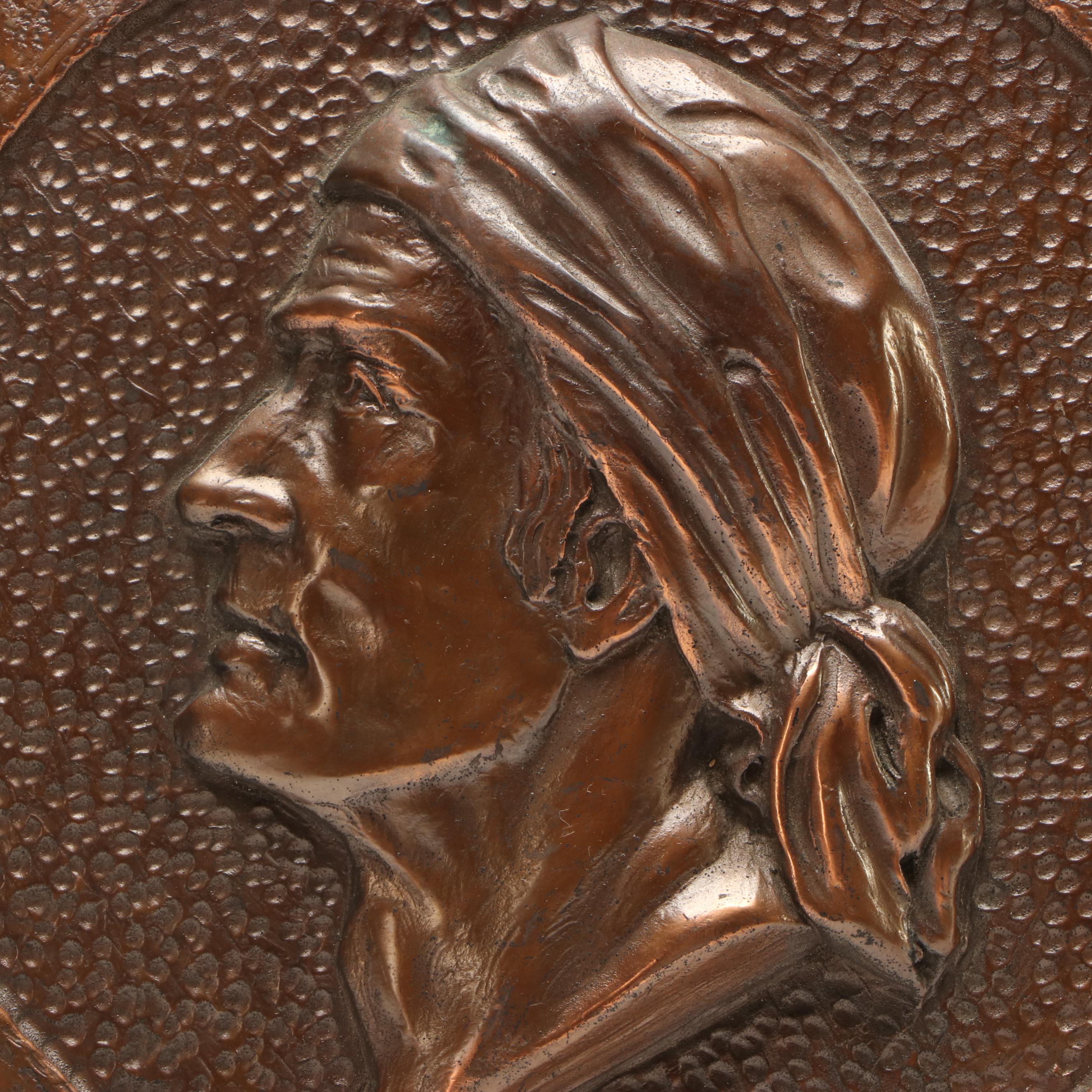 F.L. Zelich Bronze Reproduction Portrait of Jean-Paul Marat, 1941