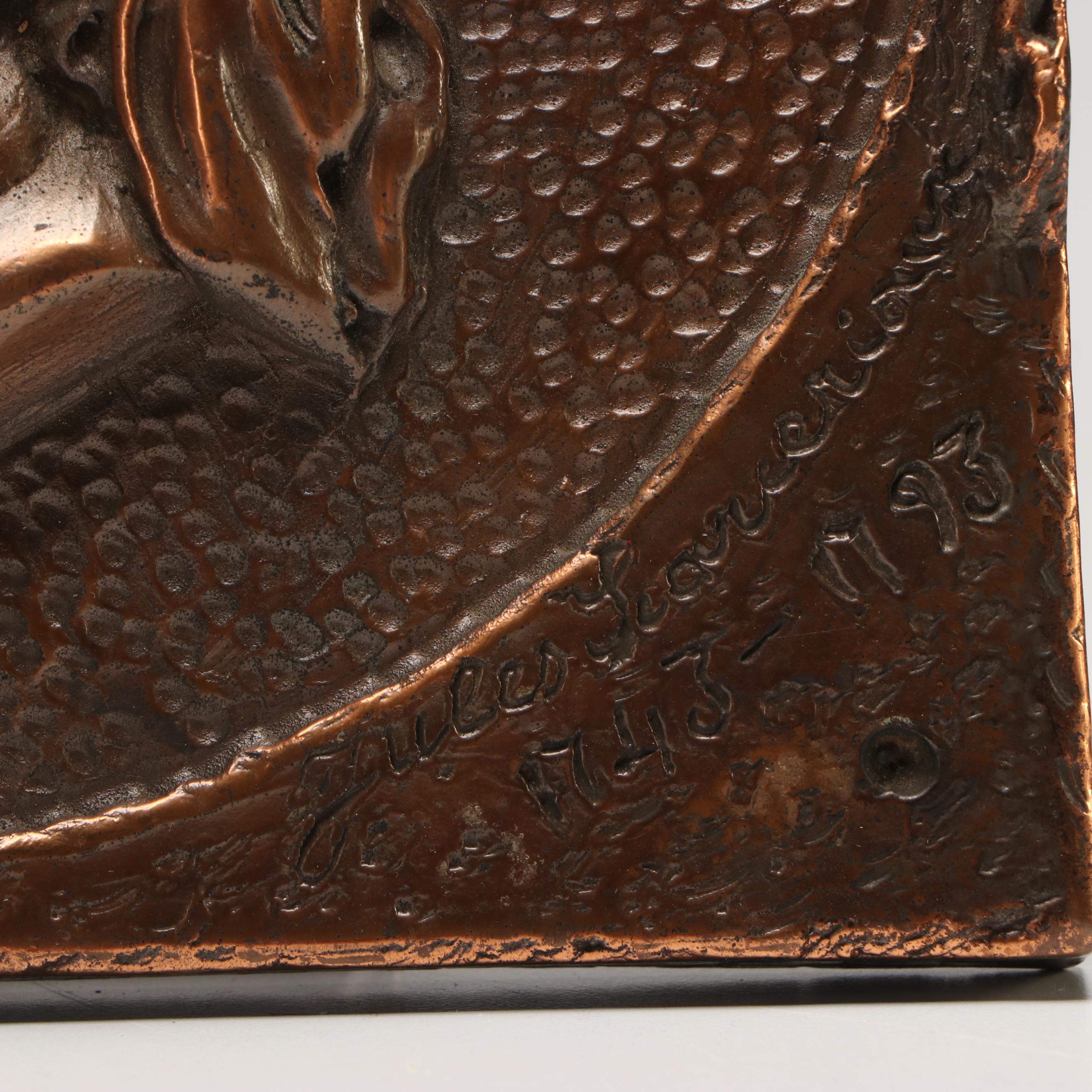 F.L. Zelich Bronze Reproduction Portrait of Jean-Paul Marat, 1941