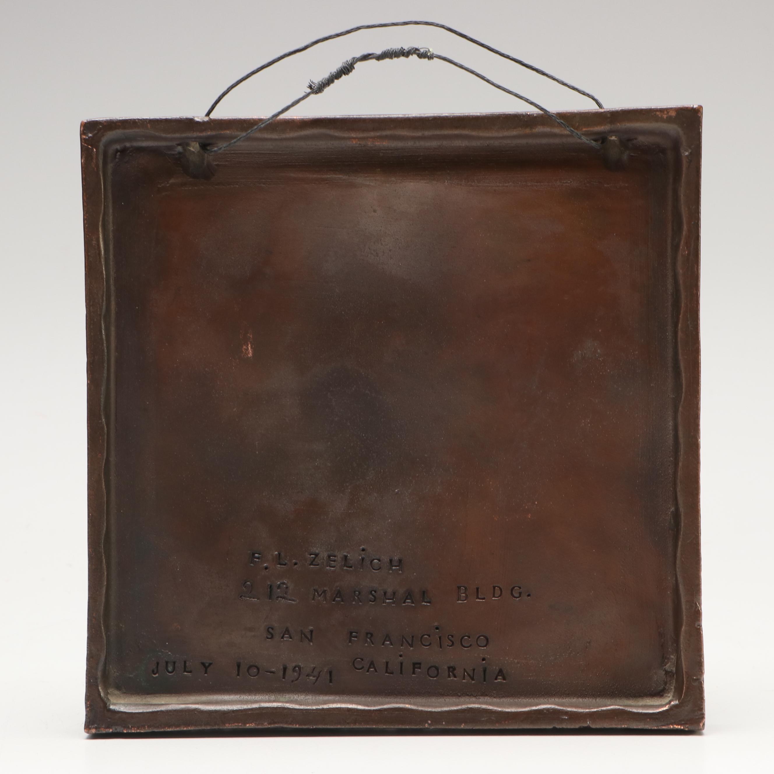 F.L. Zelich Bronze Reproduction Portrait of Jean-Paul Marat, 1941