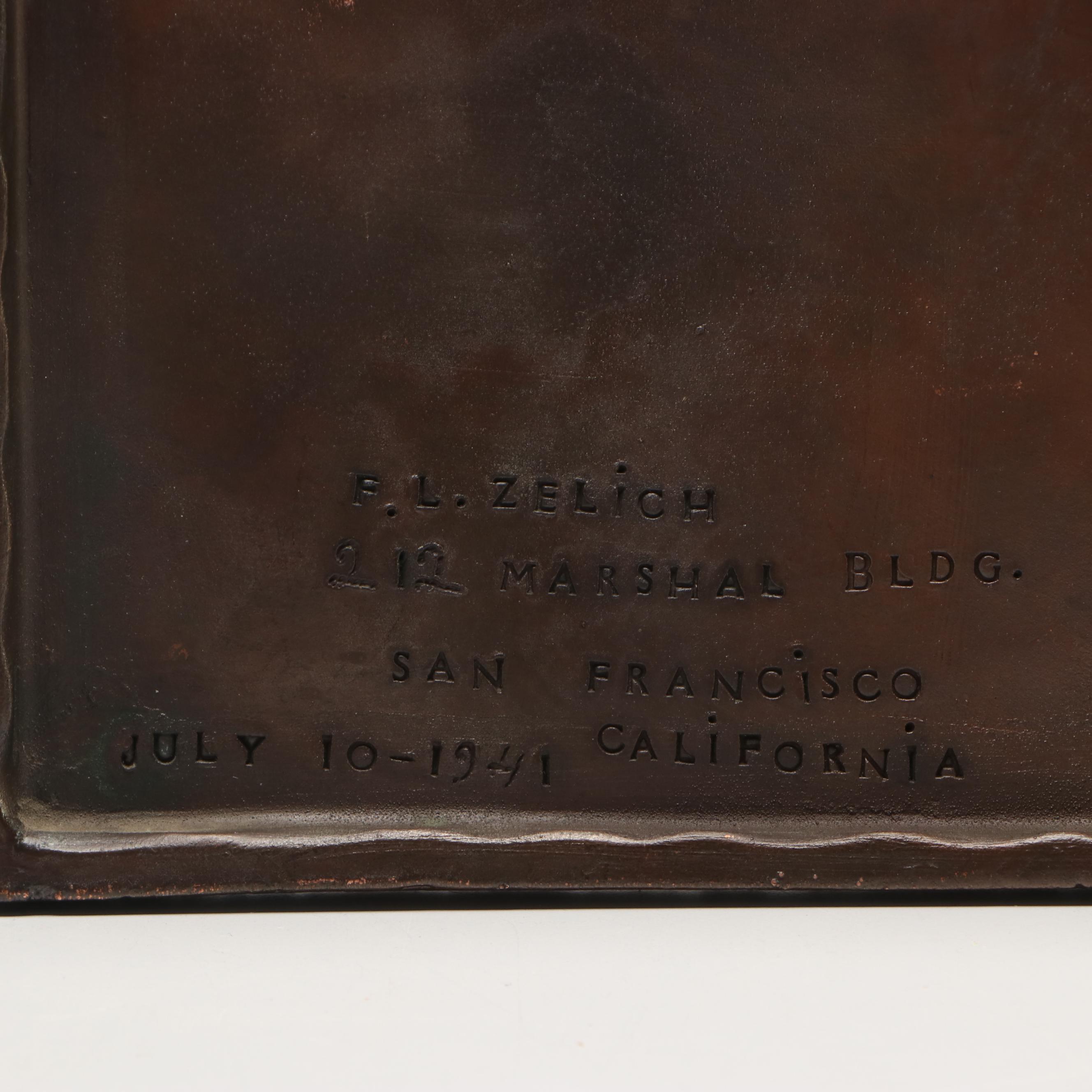 F.L. Zelich Bronze Reproduction Portrait of Jean-Paul Marat, 1941