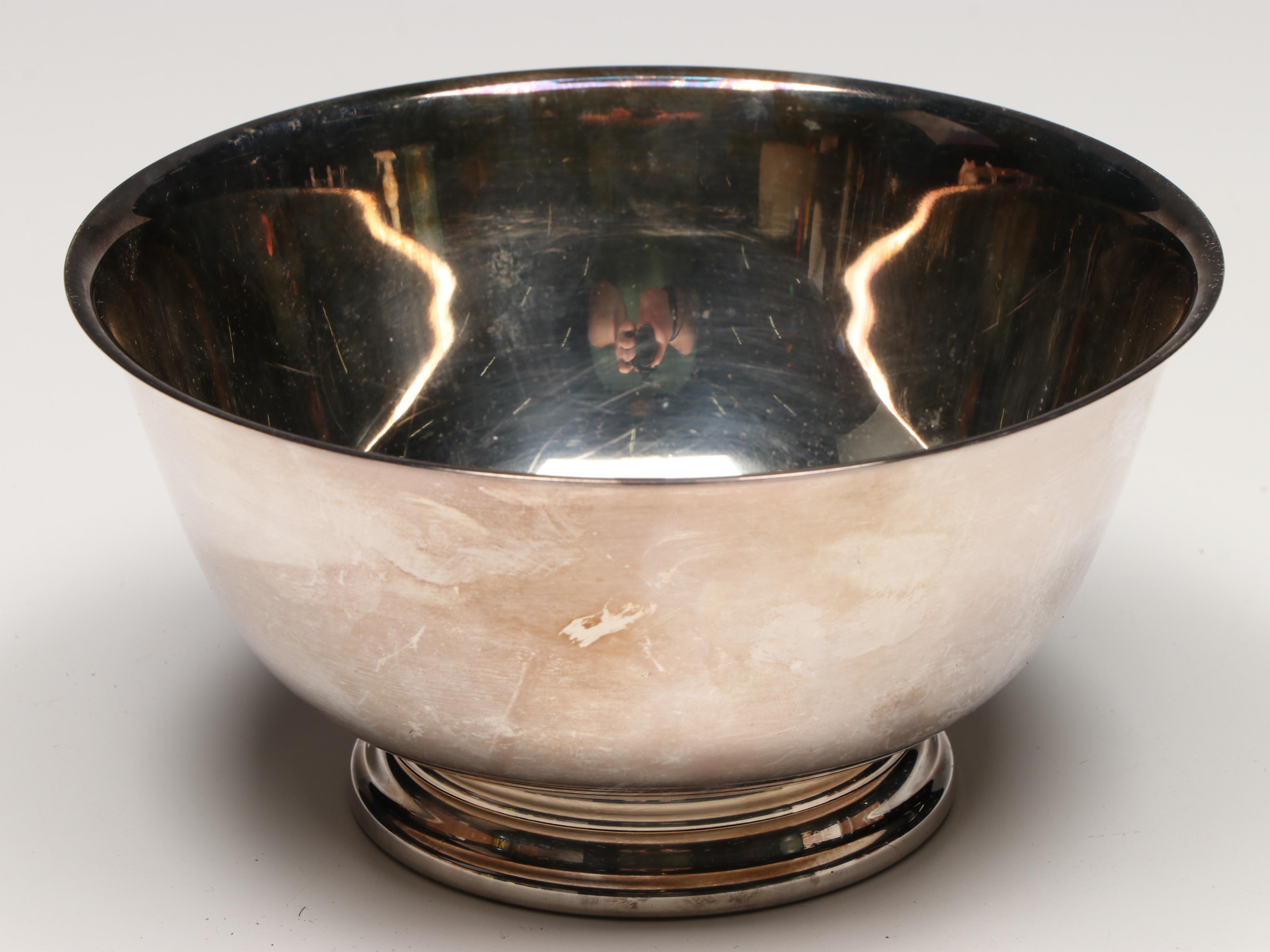 Hobnail Glass Vase, Oneida Paul Revere Metal Bowl, and More Table Décor