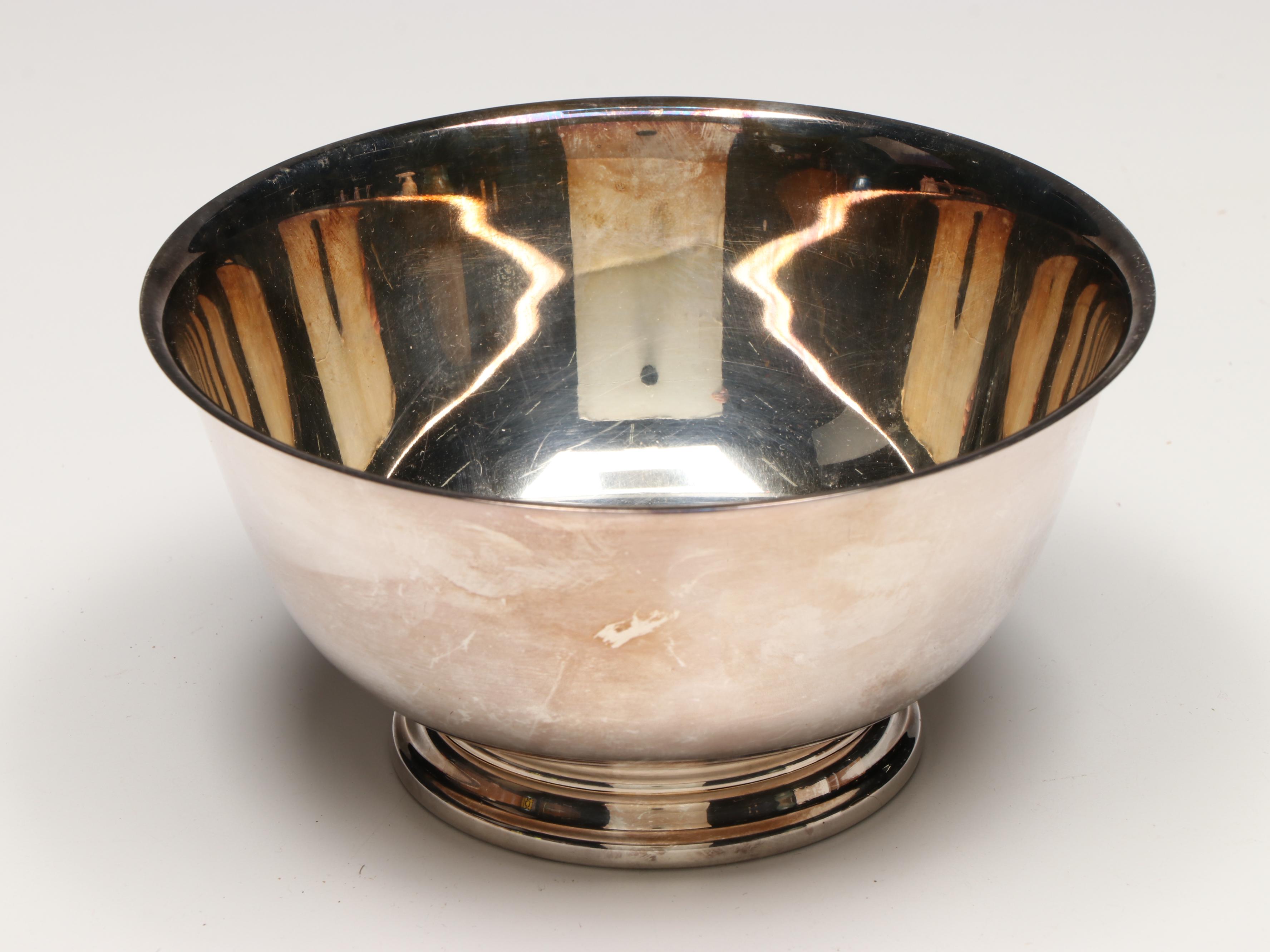 Hobnail Glass Vase, Oneida Paul Revere Metal Bowl, and More Table Décor