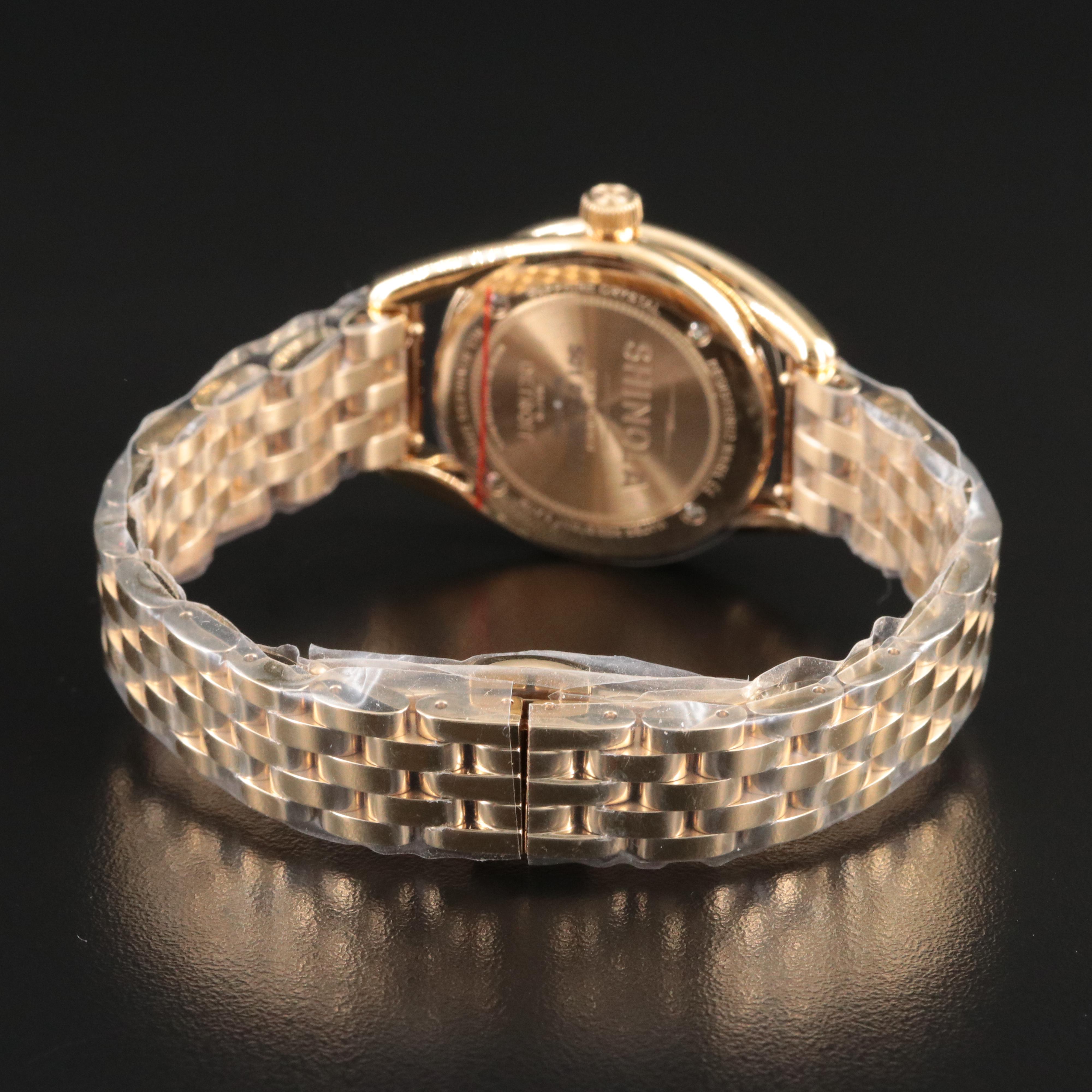 Shinola Derby Malachite Dial and Stainless Steel Quartz Bracelet Watch