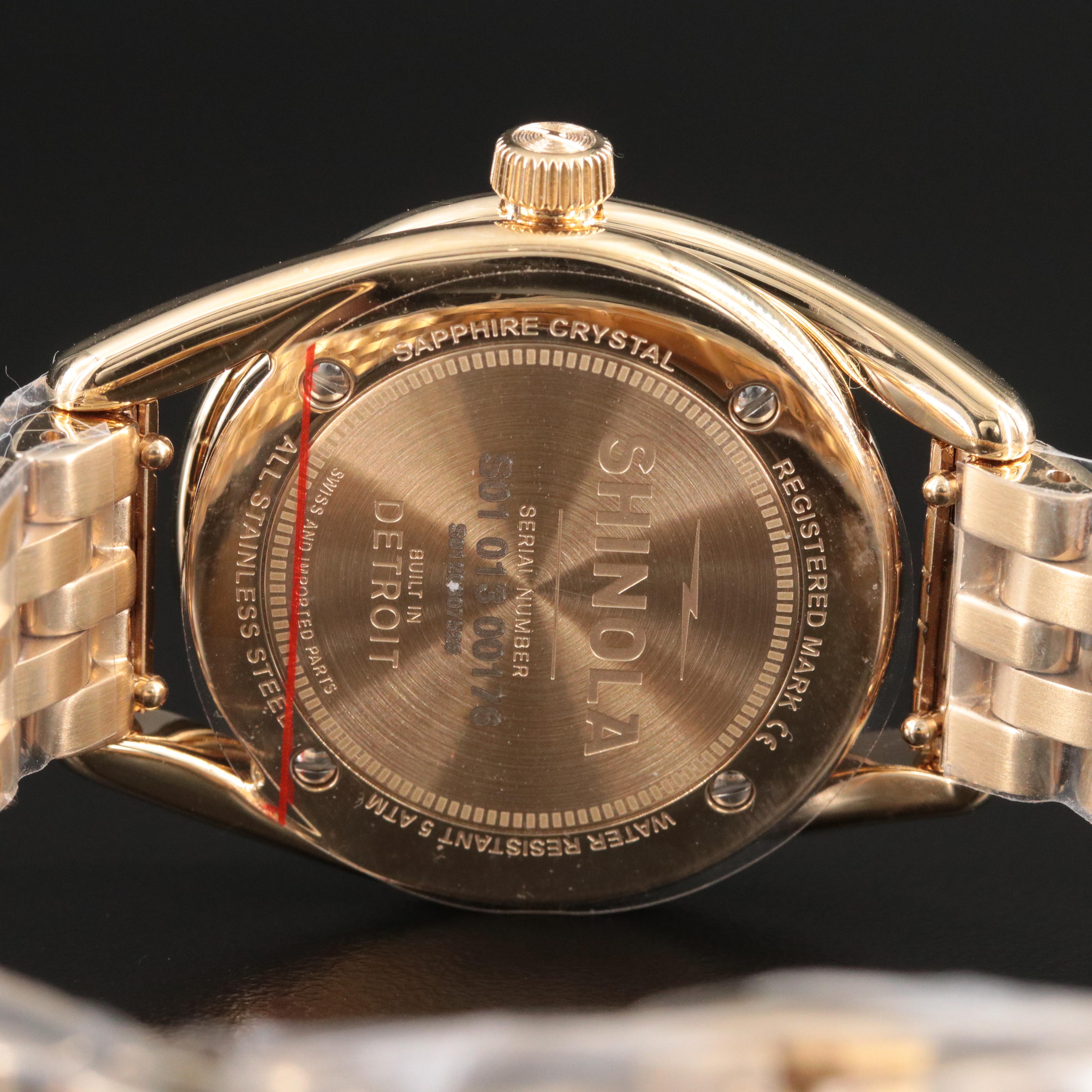 Shinola Derby Malachite Dial and Stainless Steel Quartz Bracelet Watch