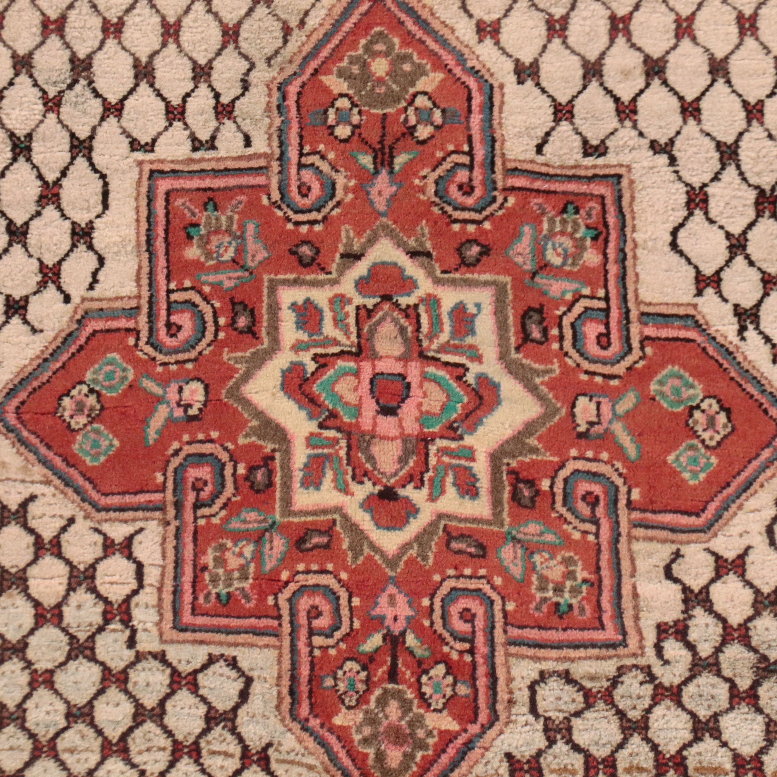 3'7 x 7'2 Hand-Knotted Persian Kolyai Area Rug Remnant
