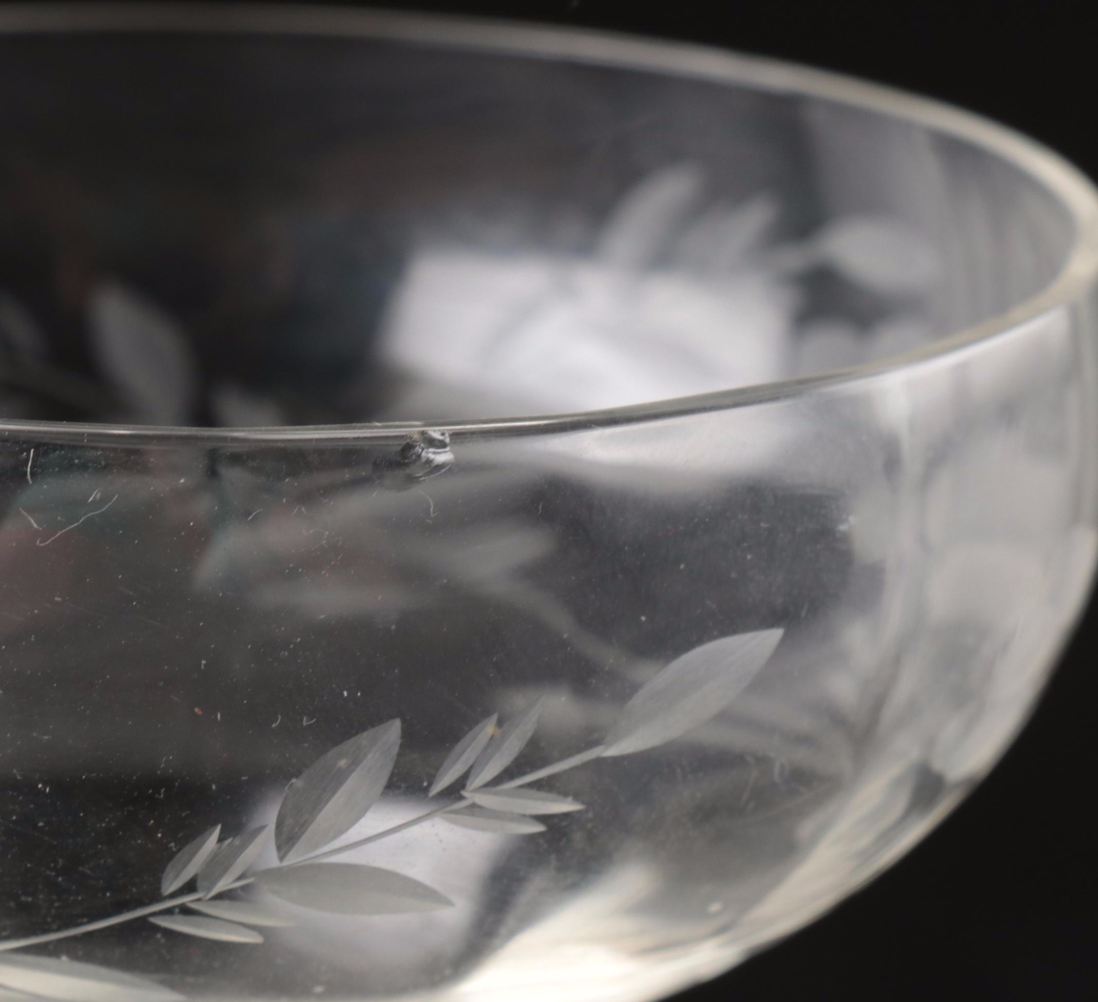 Needle Etched and Other Tumblers and Vase, Early to Mid-20th Century