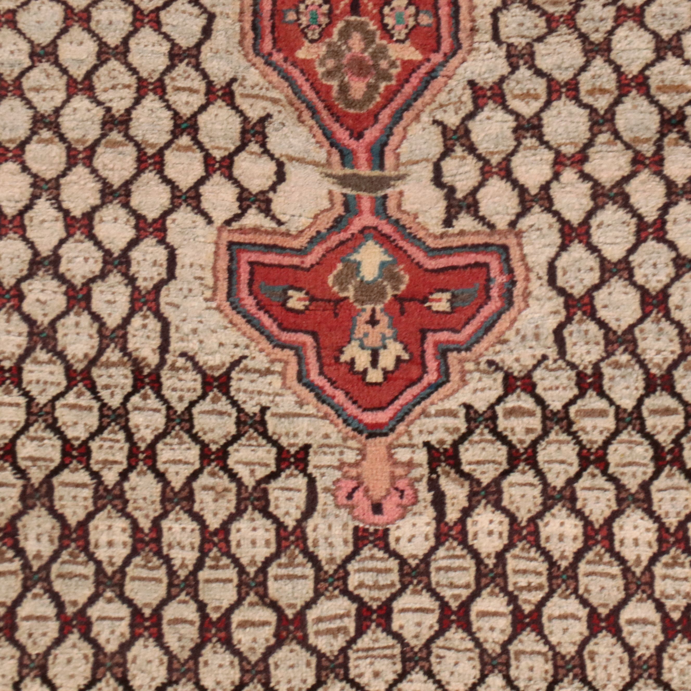 3'7 x 7'2 Hand-Knotted Persian Kolyai Area Rug Remnant