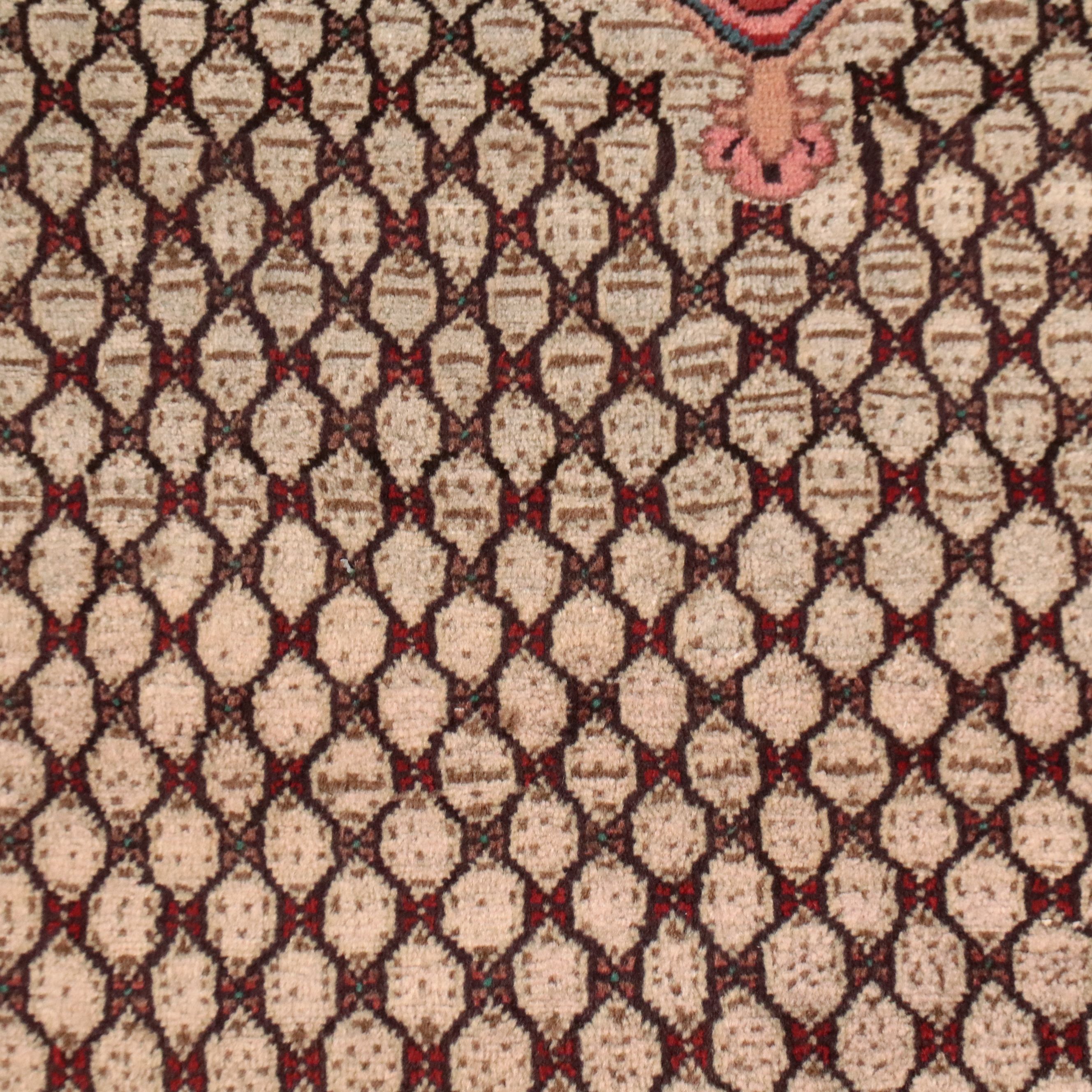 3'7 x 7'2 Hand-Knotted Persian Kolyai Area Rug Remnant