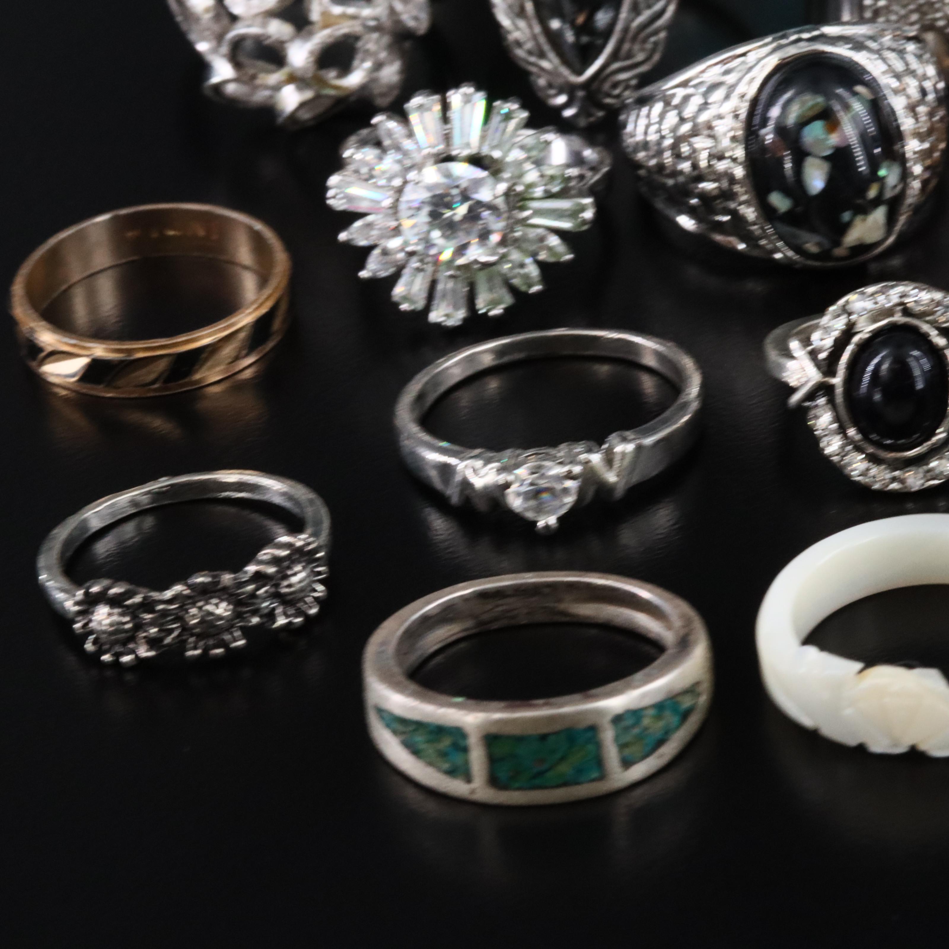 Spinner Ring, Floral Motifs and Navette Featured in Ring Collection
