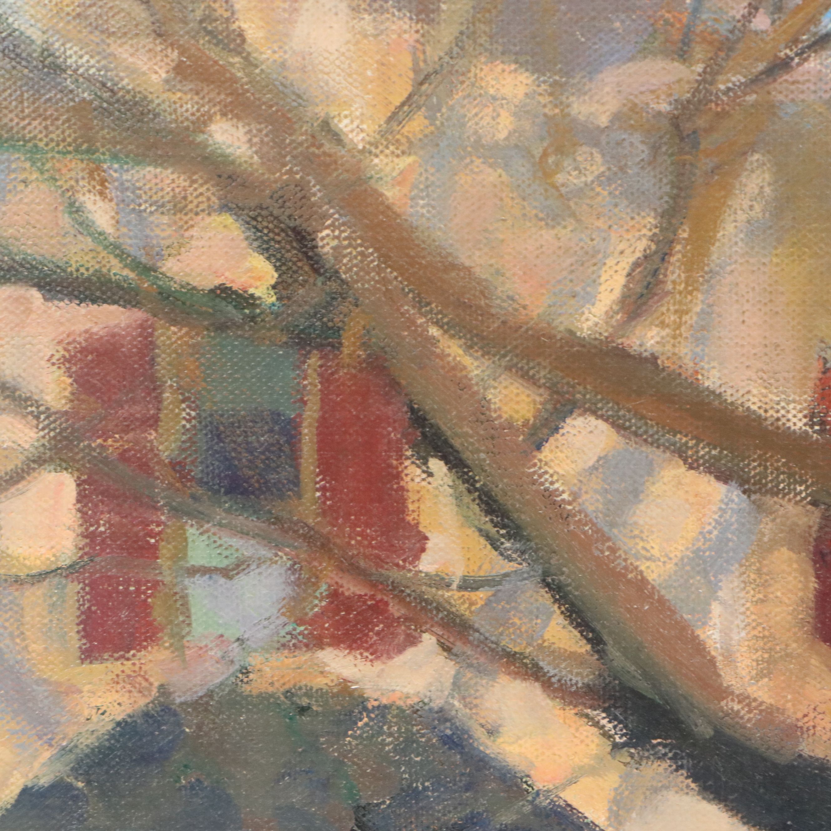 Susan Grisell Landscape Oil Painting of Neighborhood Scene, 2012