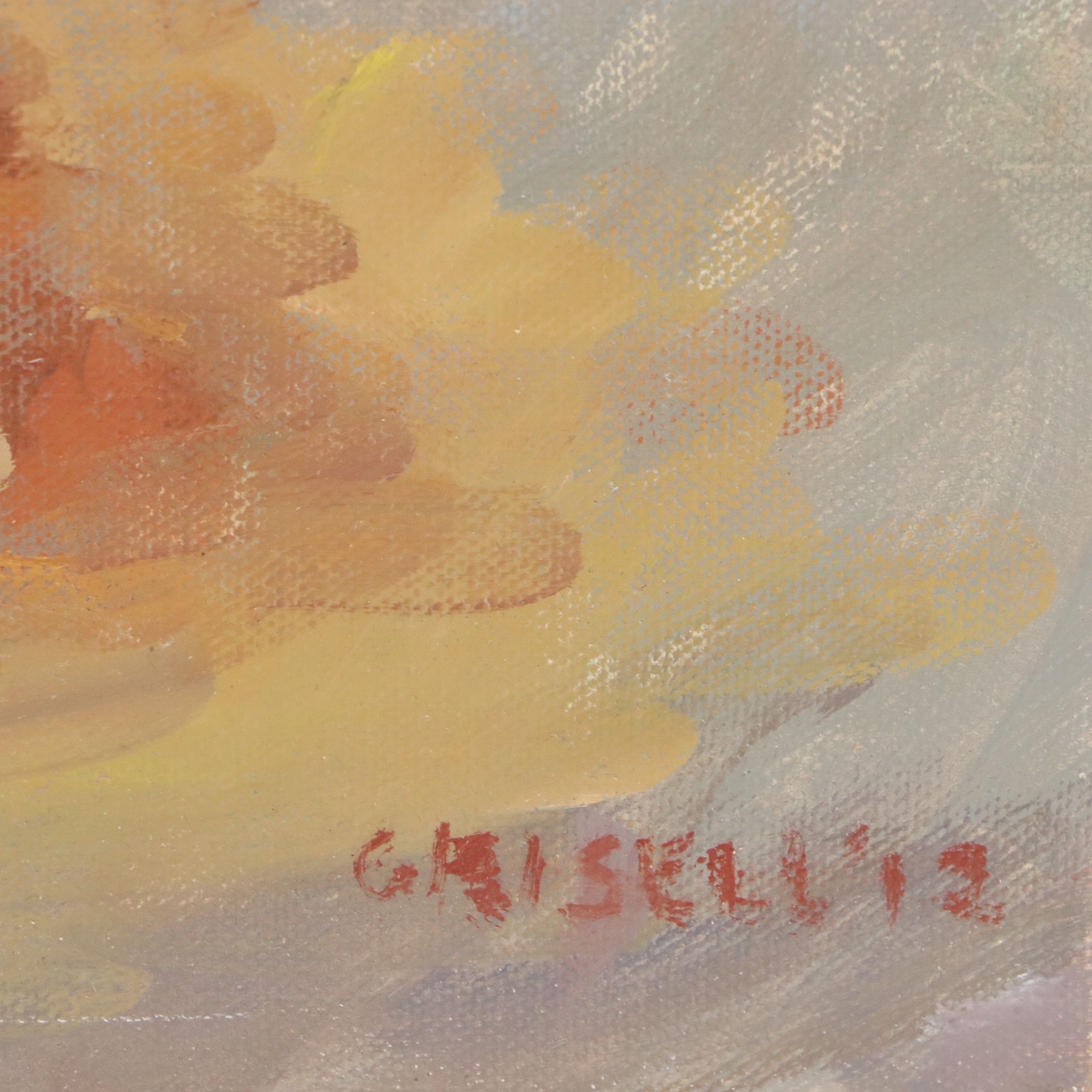 Susan Grisell Landscape Oil Painting of Neighborhood Scene, 2012