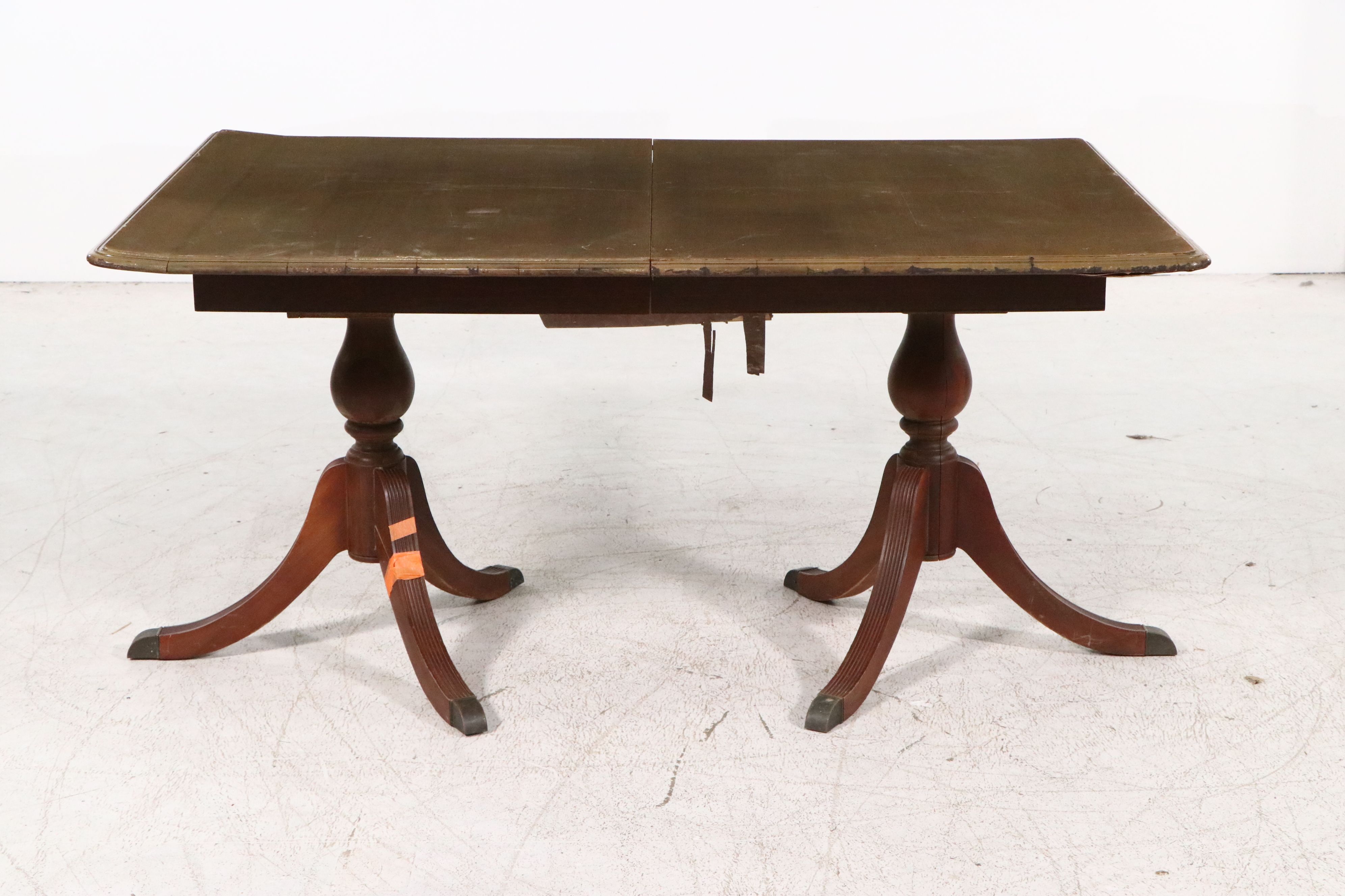 Eleven-Piece Duncan Phyfe Style Mahogany Dining Set with Shield-Back Chairs