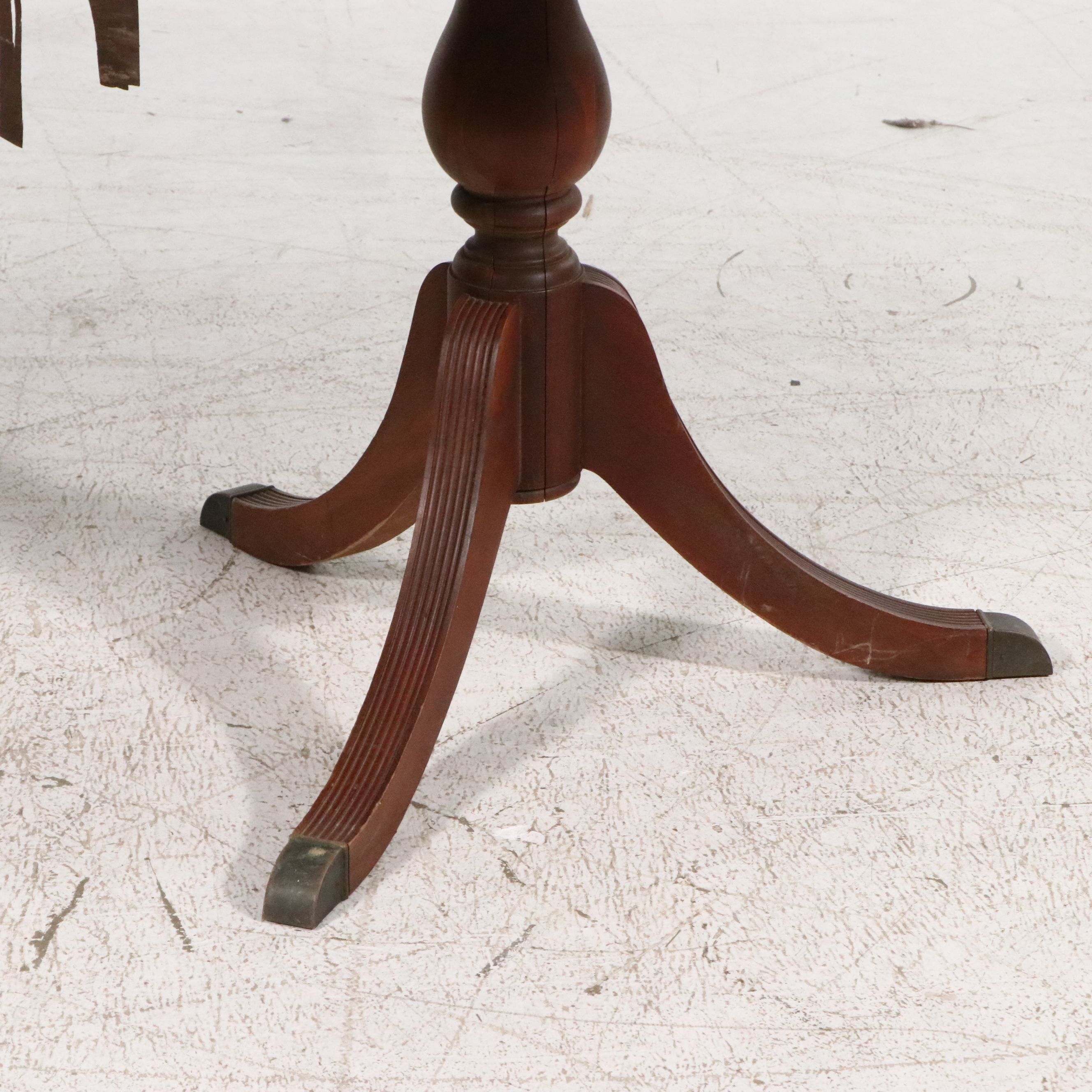 Eleven-Piece Duncan Phyfe Style Mahogany Dining Set with Shield-Back Chairs