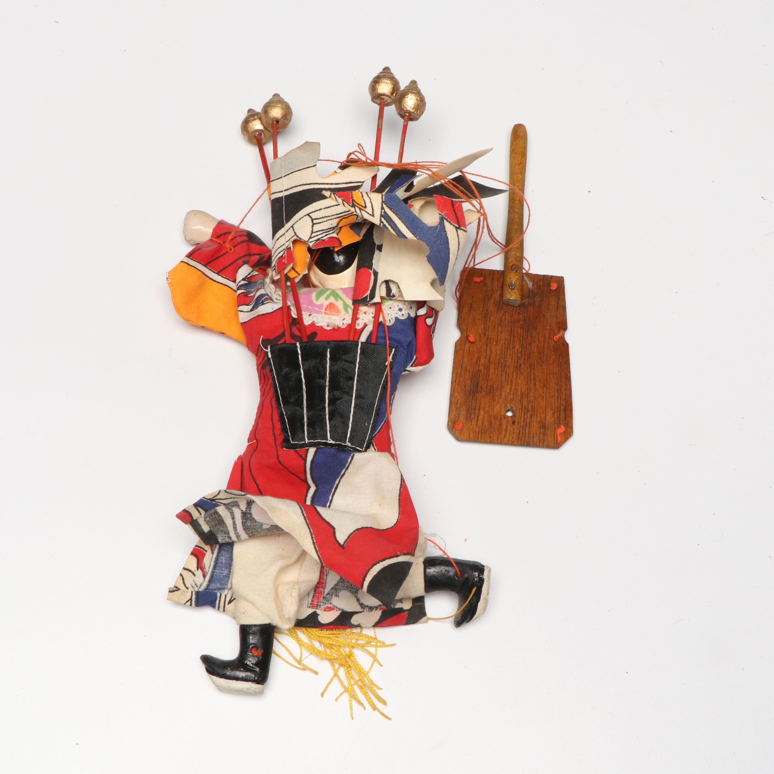 Chinese Hand Puppet with Nepalese and Embellished Thai Marionettes