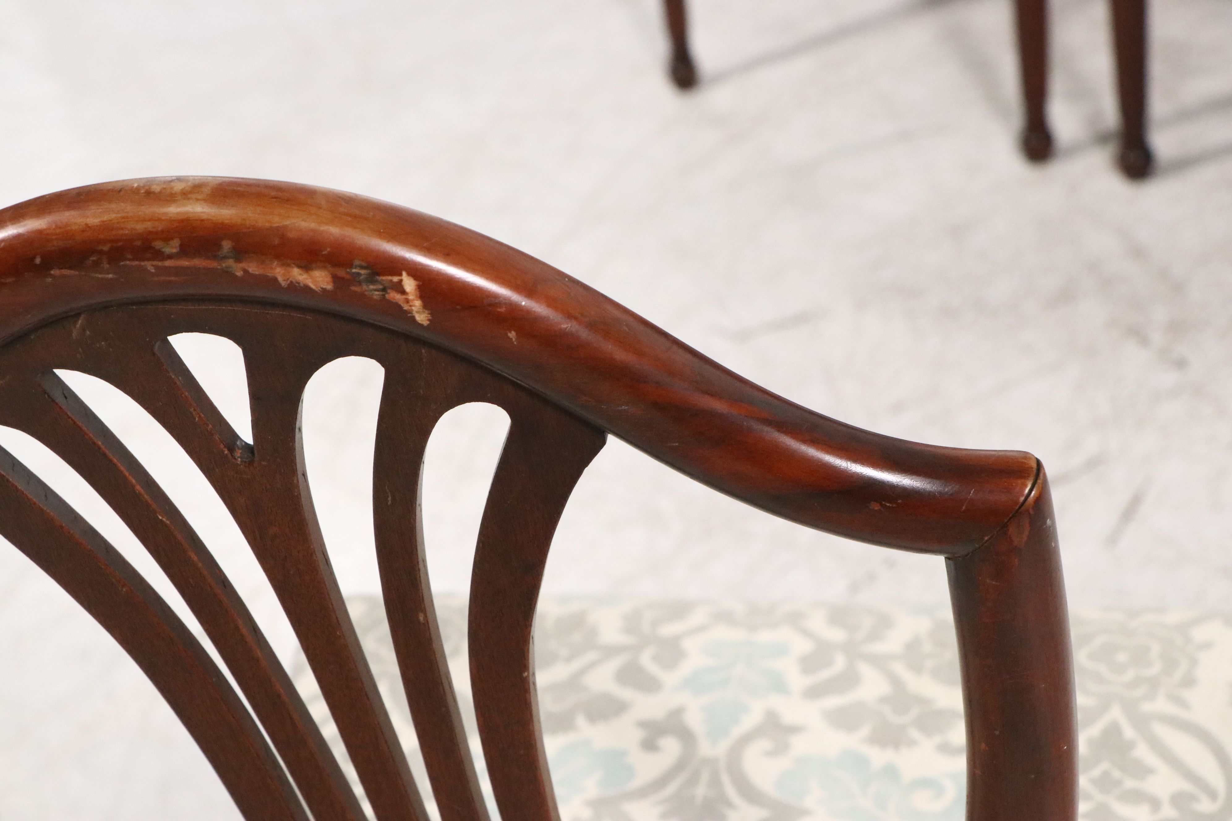 Eleven-Piece Duncan Phyfe Style Mahogany Dining Set with Shield-Back Chairs