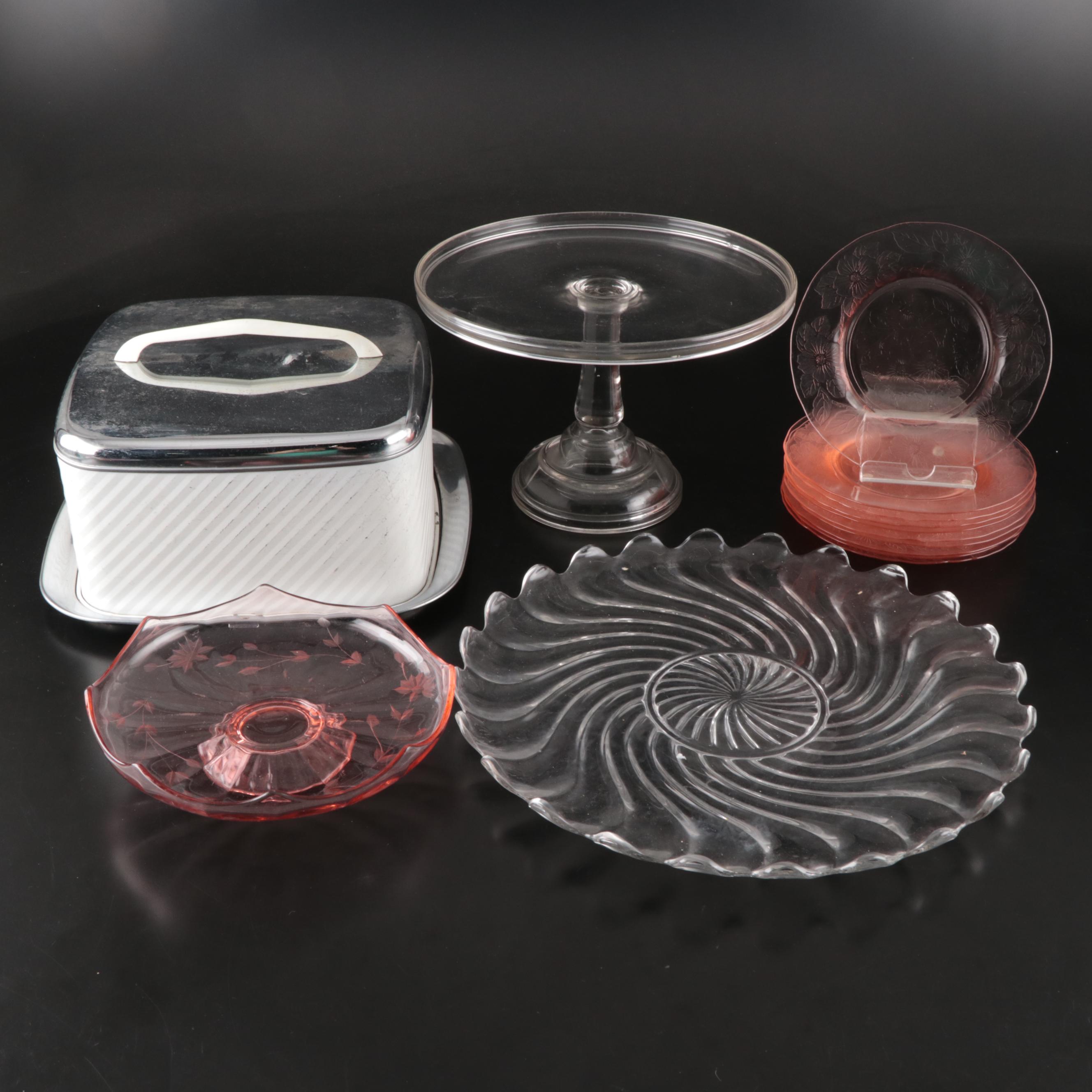 Lincoln BeautyWare Cake Carrier with Glass Tray, Cake Stand, and More Serveware