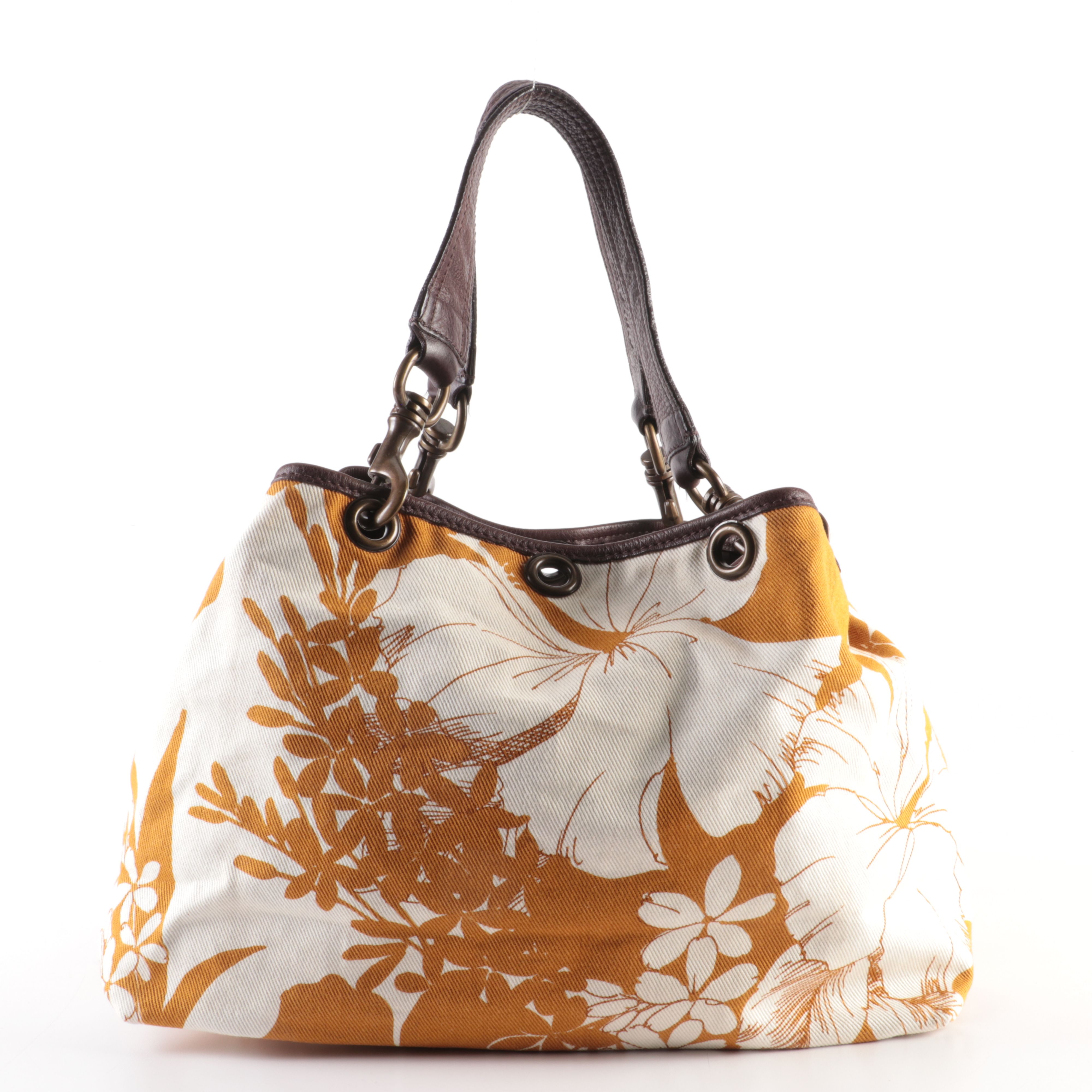 Miu Miu Cotton Tote Bag with Floral Print