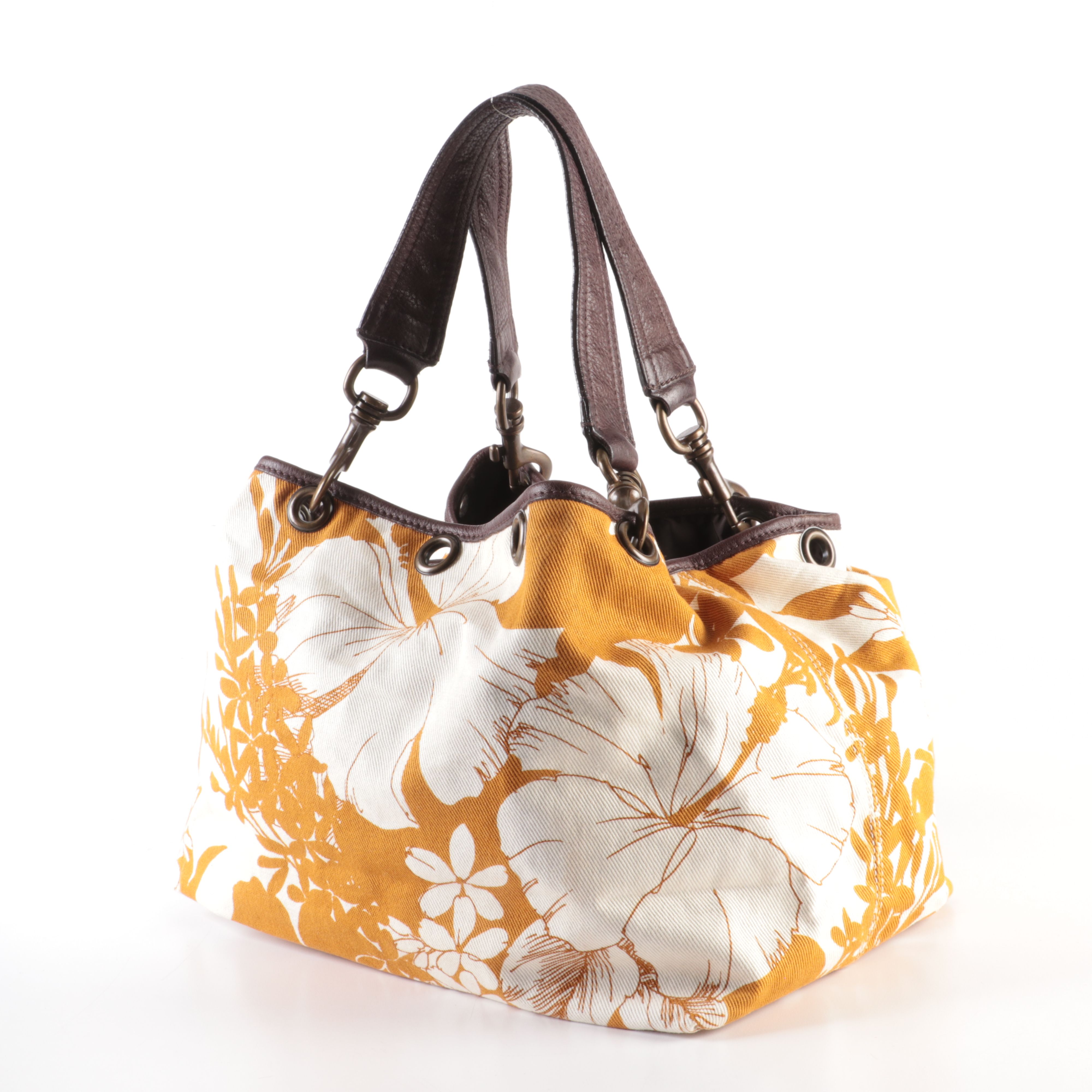 Miu Miu Cotton Tote Bag with Floral Print