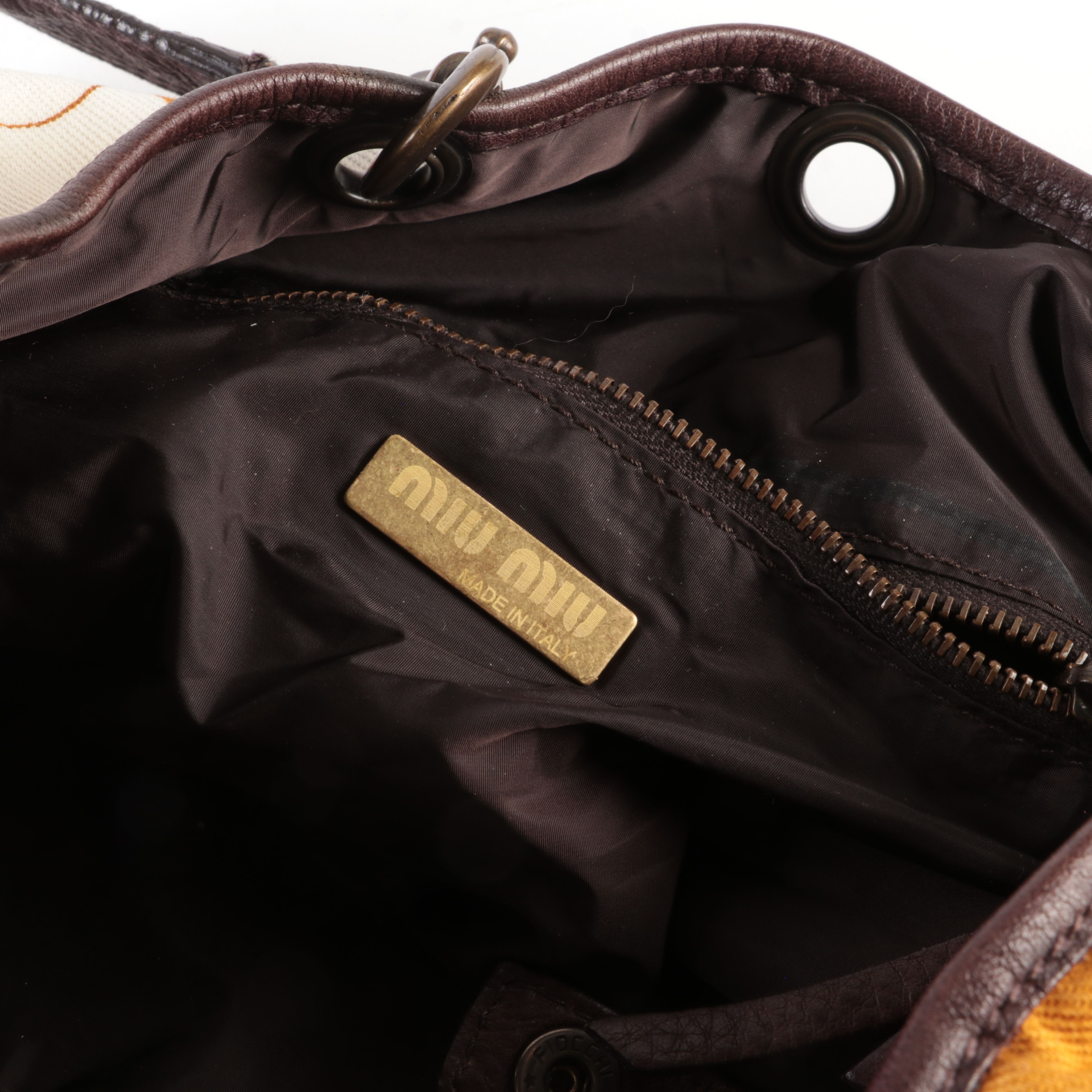 Miu Miu Cotton Tote Bag with Floral Print