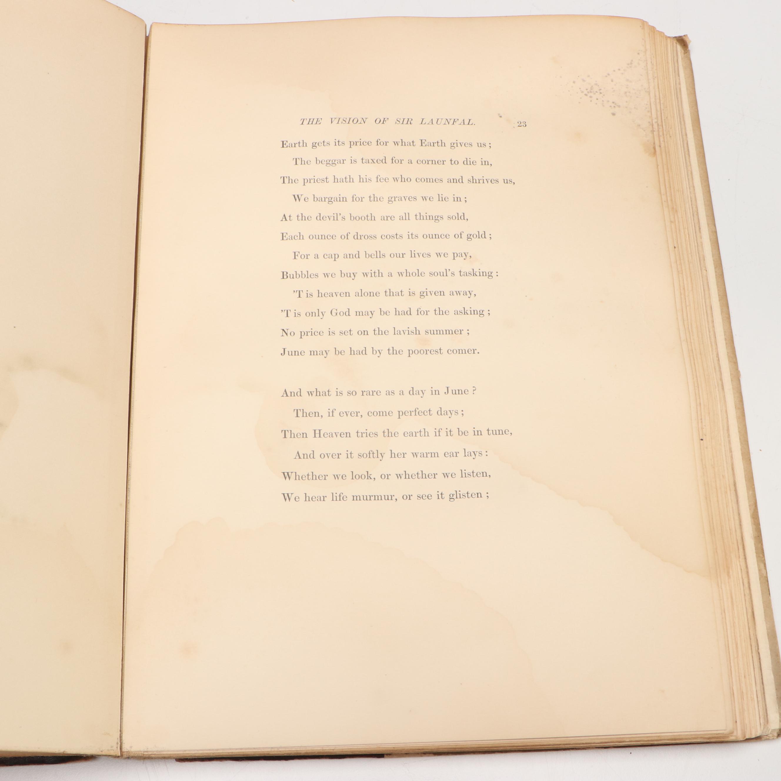 Illustrated "The Vision of Sir Launfal" by James Russell Lowell, 1888