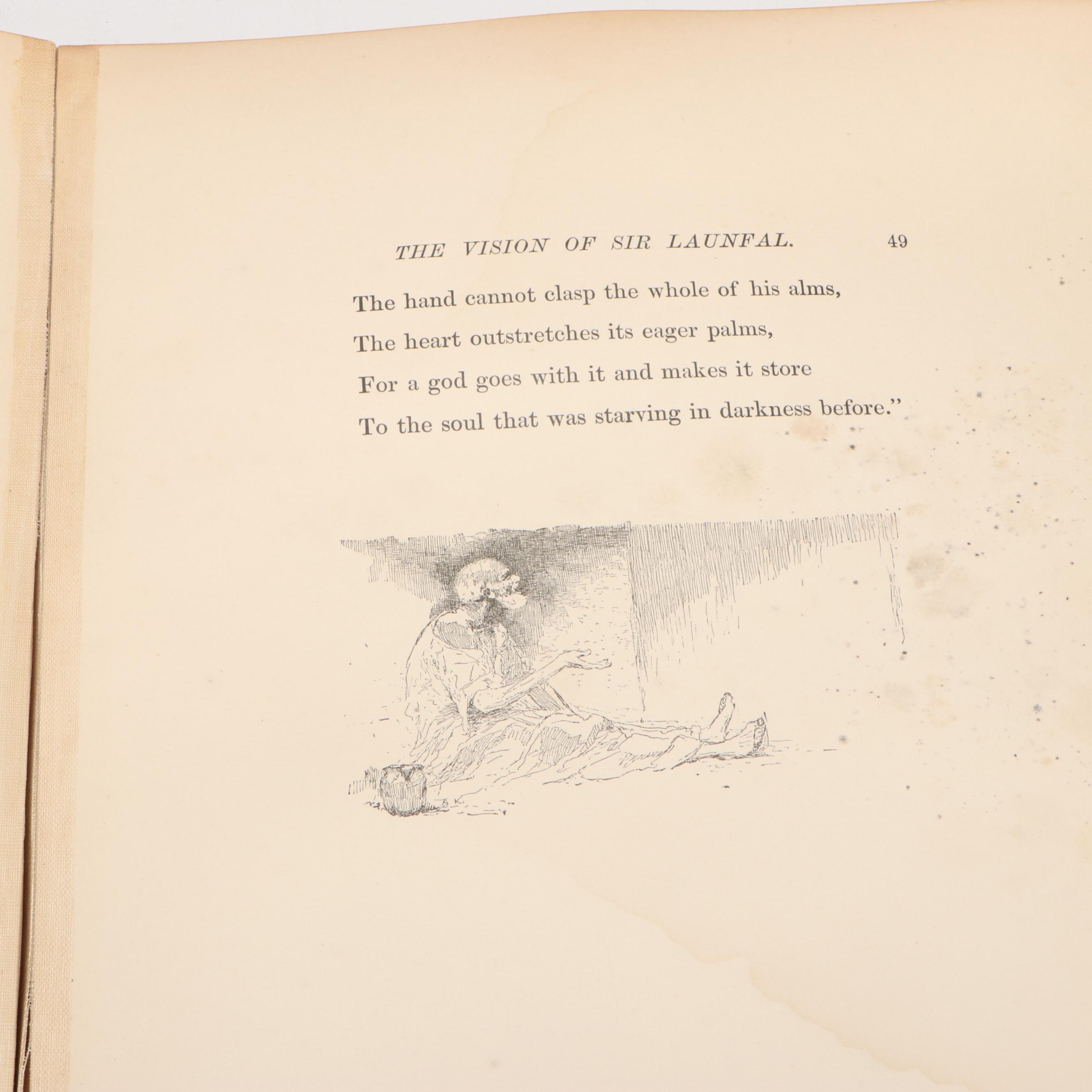 Illustrated "The Vision of Sir Launfal" by James Russell Lowell, 1888