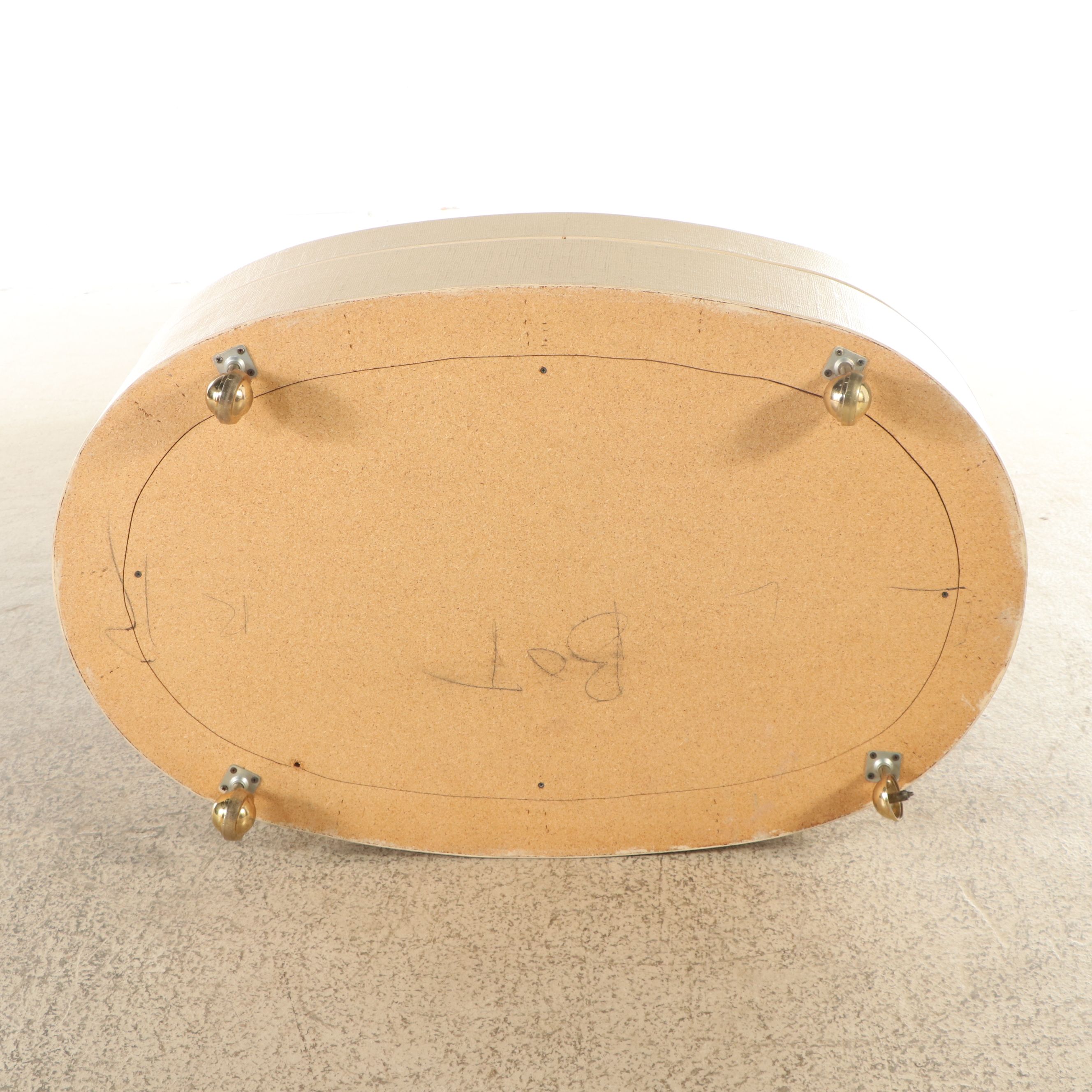 Postmodern Style Laminate Wood Swivel Top Coffee Table