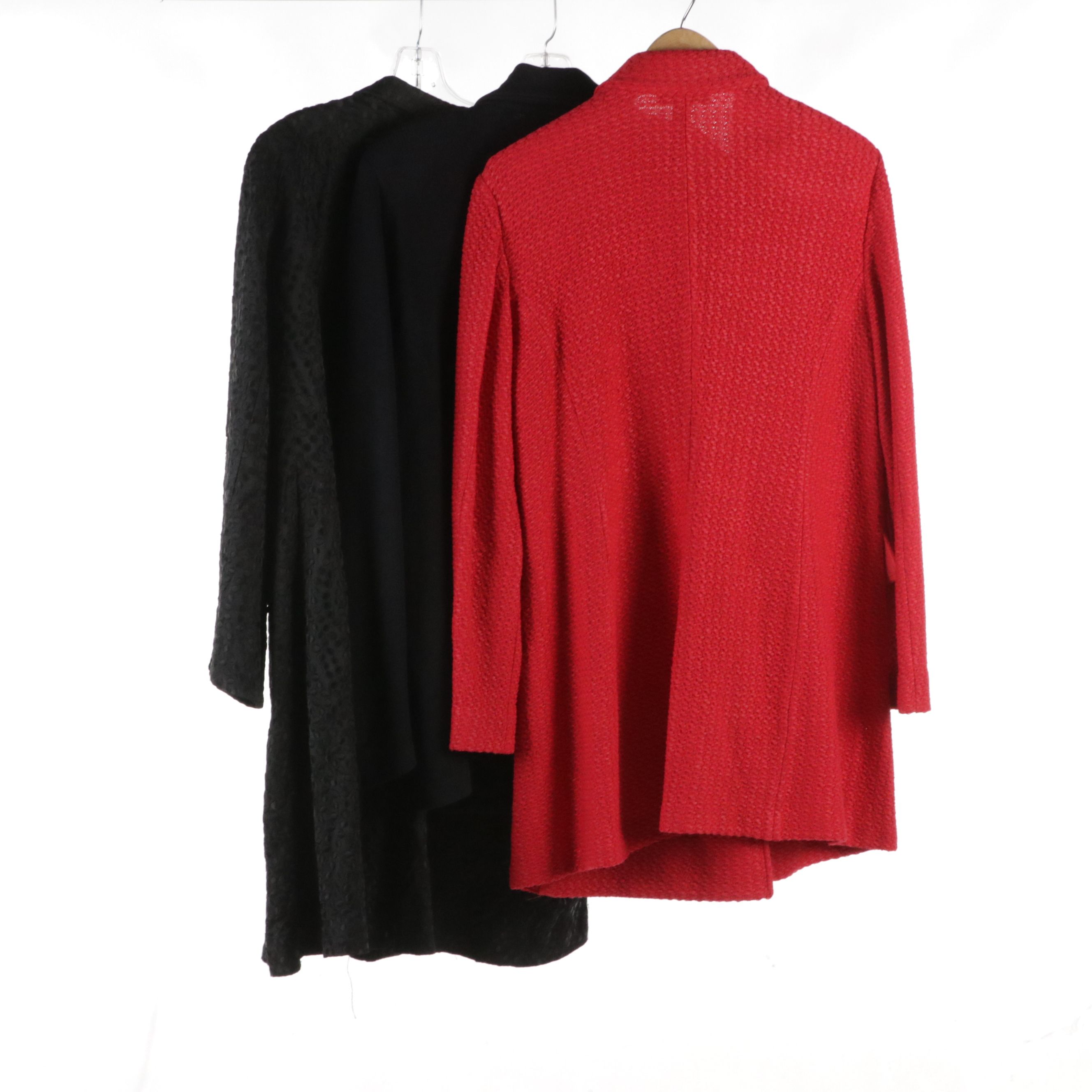 St. John Knit Jackets and Eileen Fisher Embroidered Silk Evening Jacket