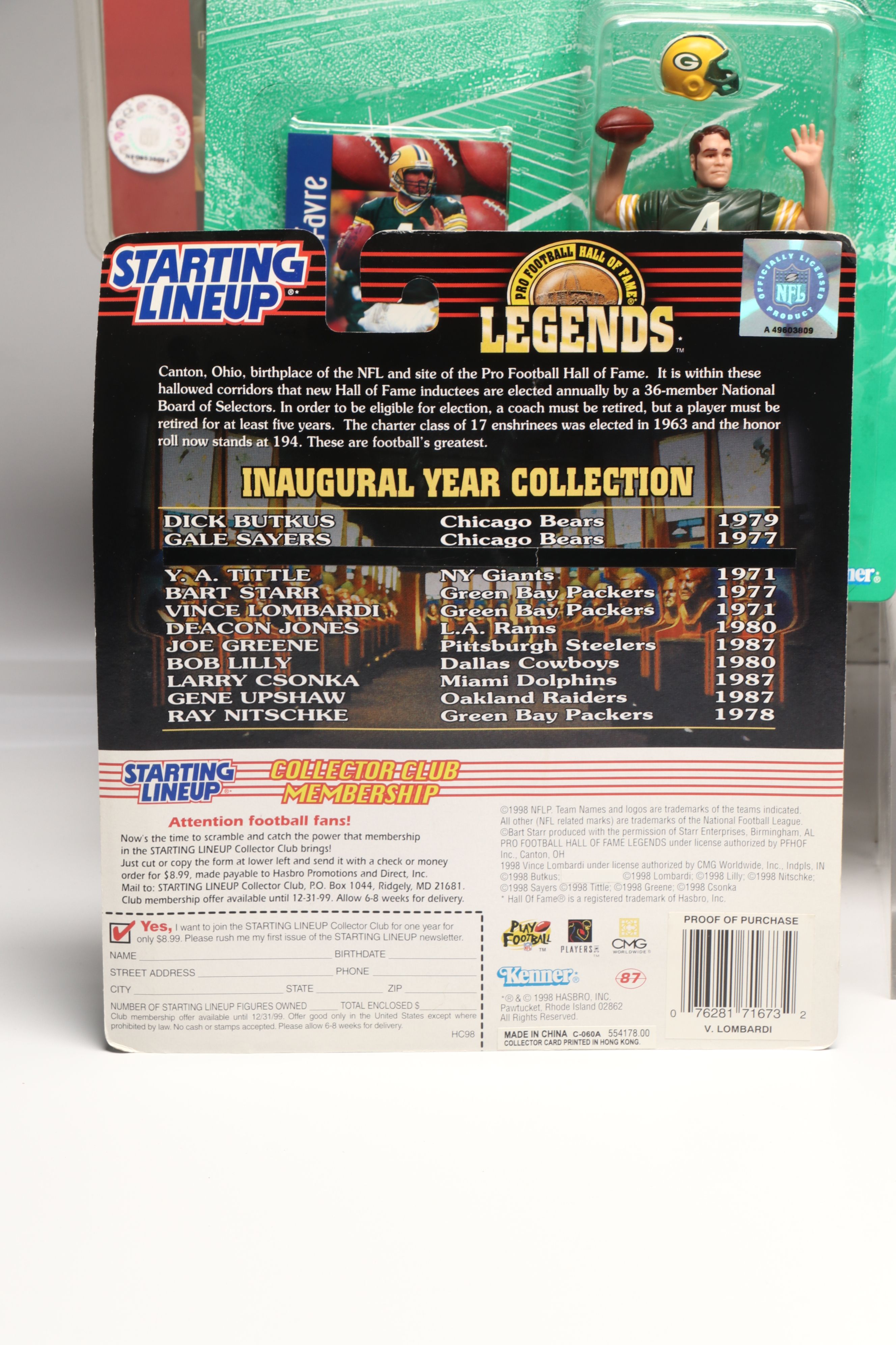 Starting Lineup and NFL Brett Favre, Joe Montana and More Action Figures