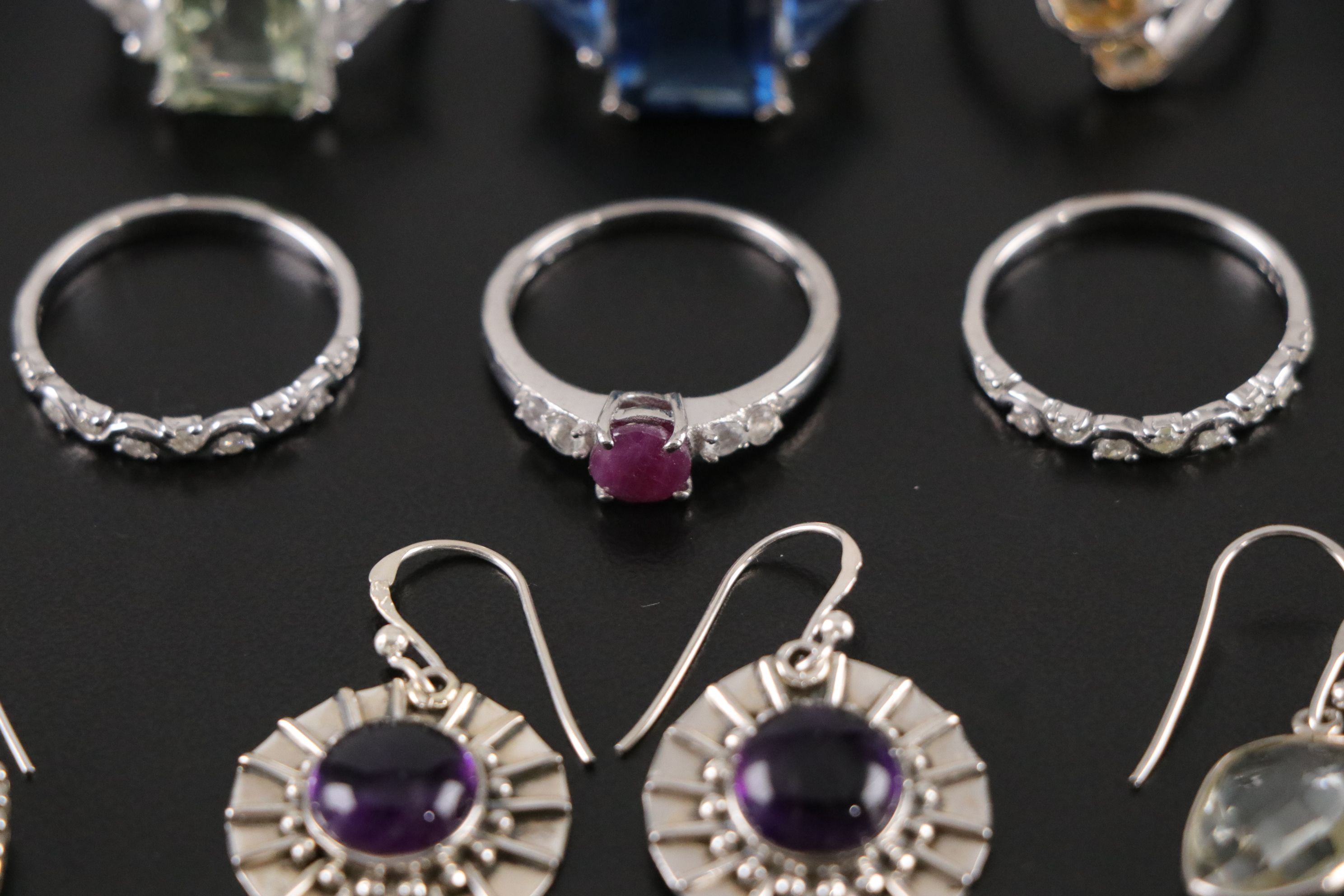 14 Assorted Sterling Silver Necklaces, Earrings and Pendants