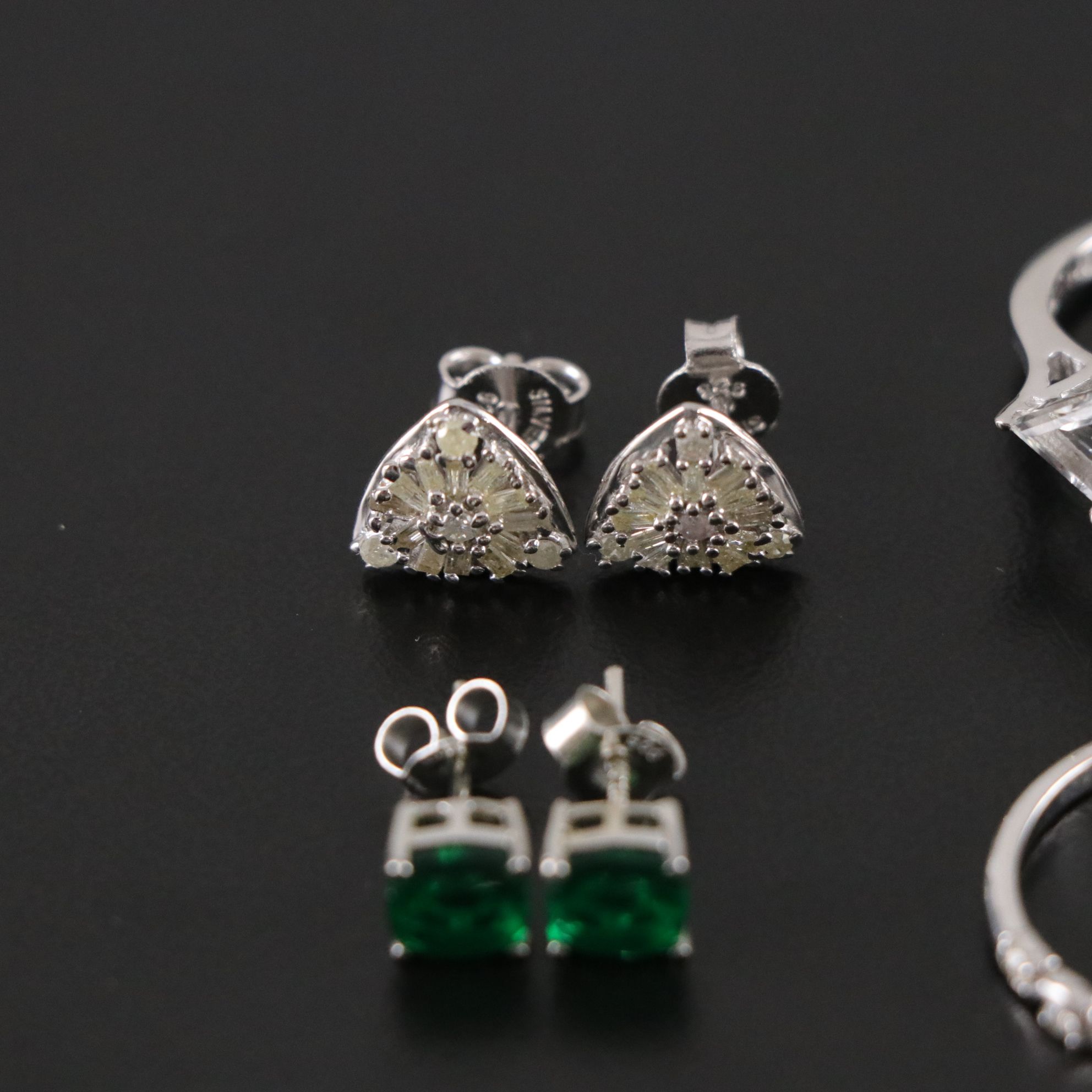 14 Assorted Sterling Silver Necklaces, Earrings and Pendants